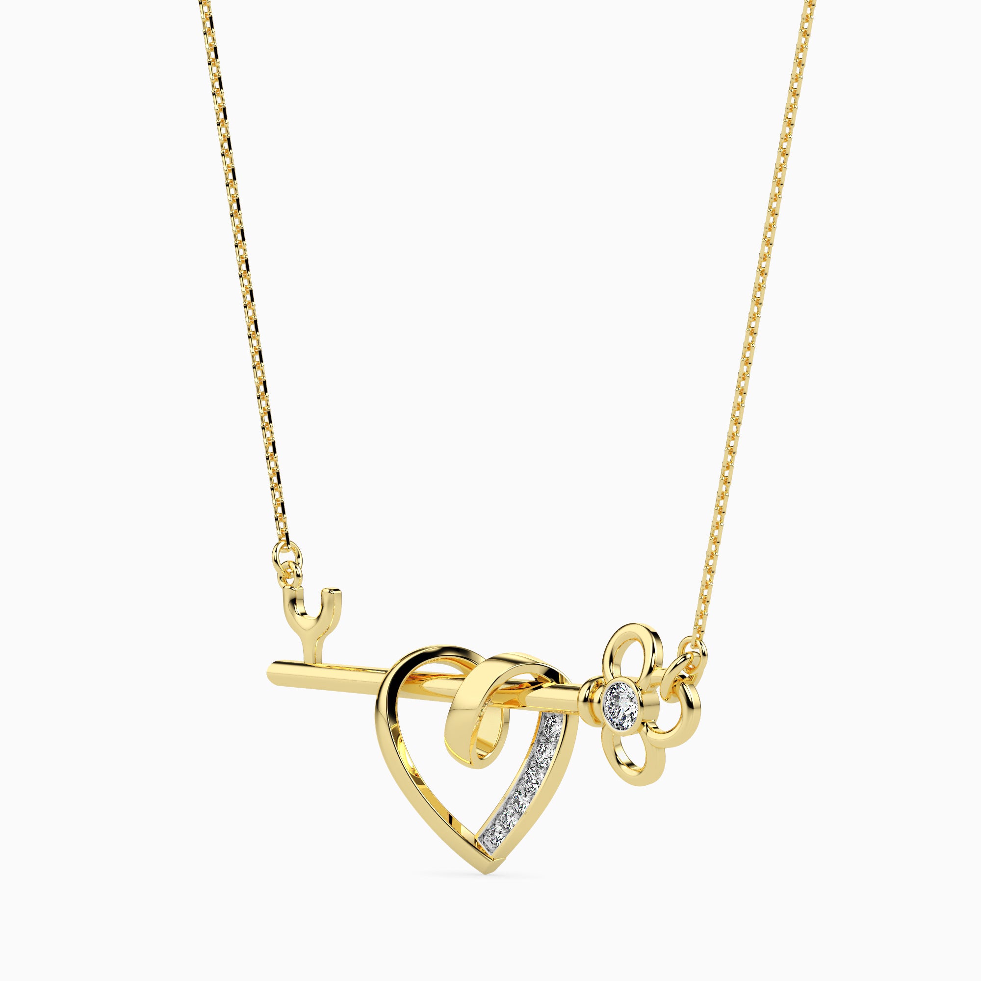 Placidity Round delicate lab grown diamond pendant Fiona Diamonds