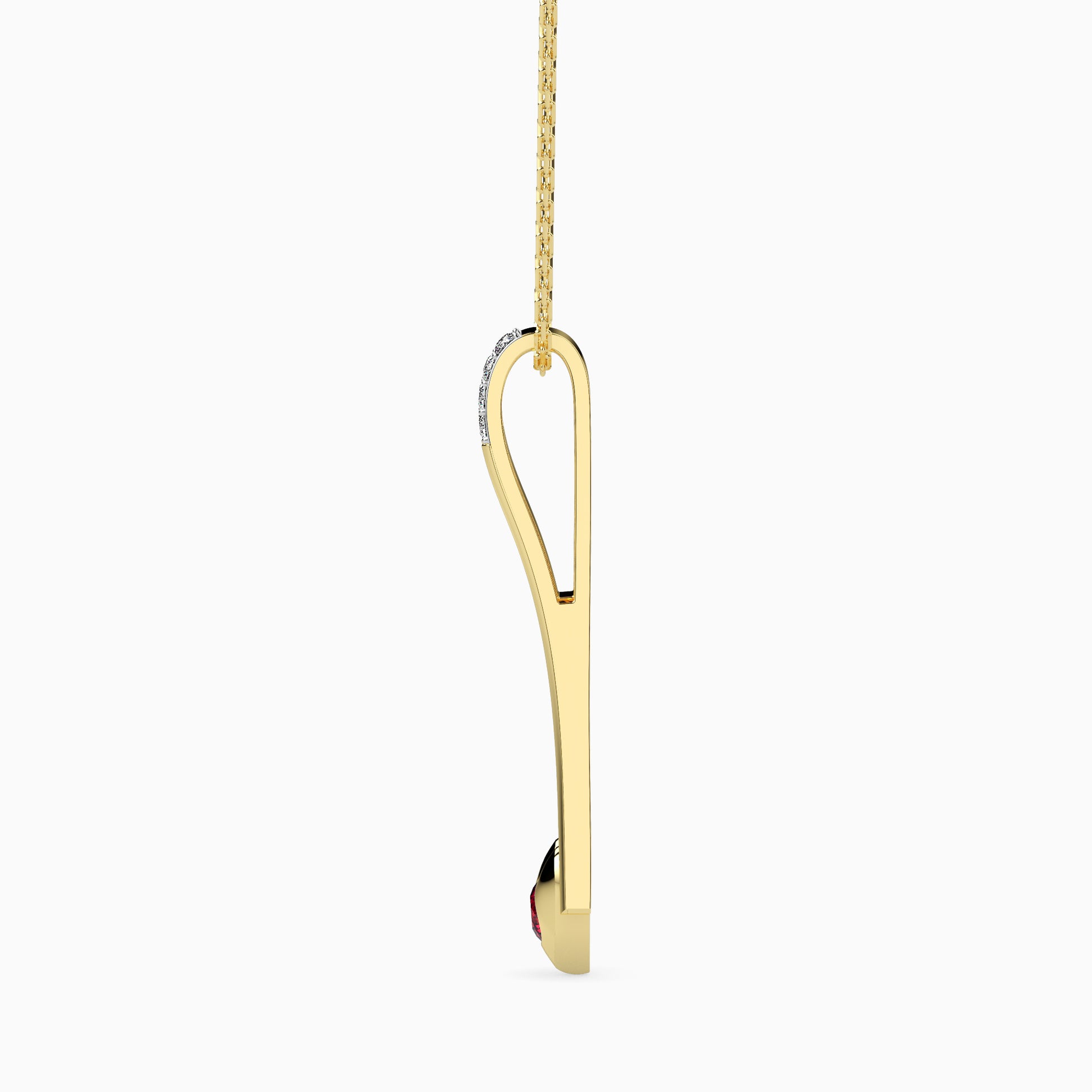 Ingenuity Round delicate lab grown diamond pendant Fiona Diamonds