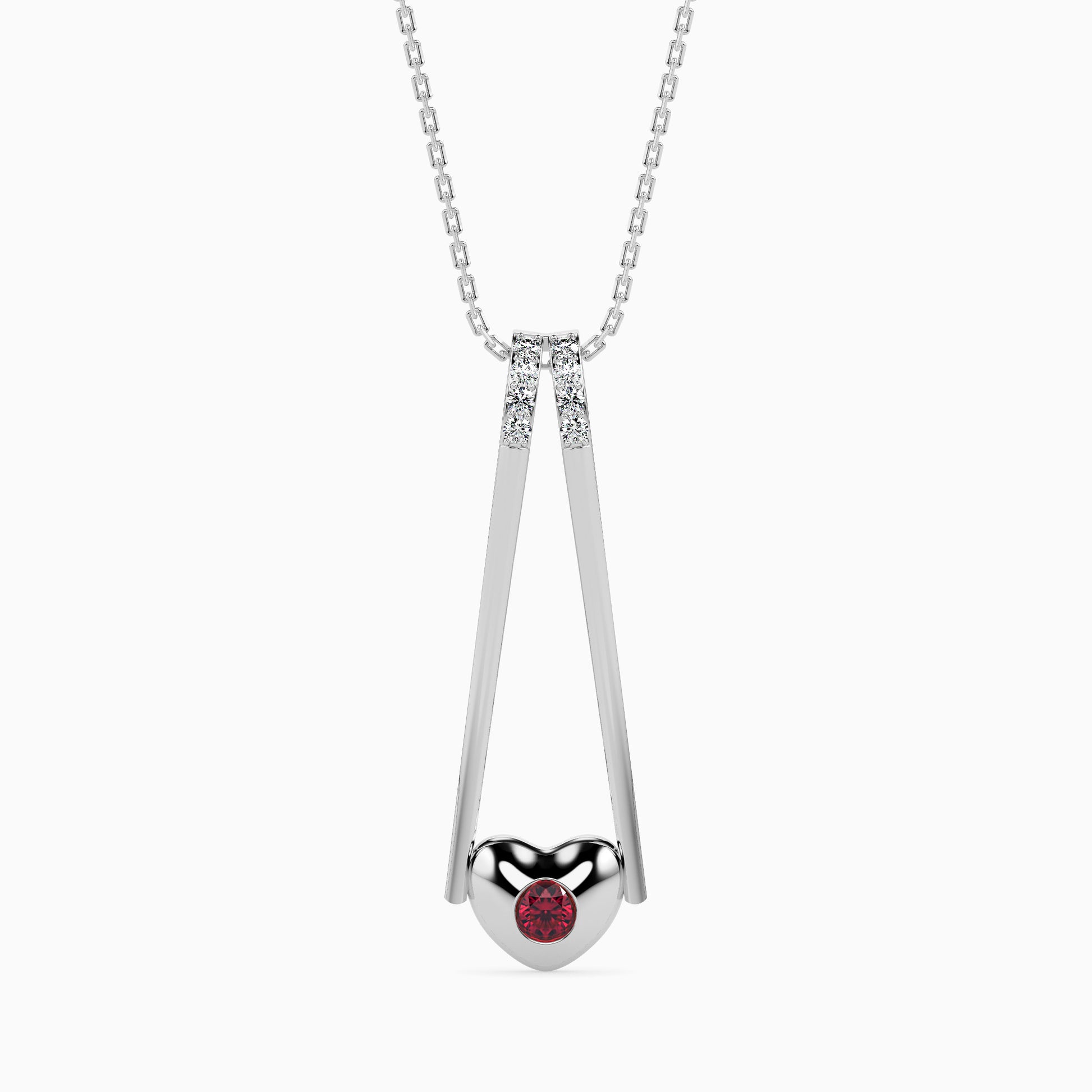 Ingenuity Round delicate lab grown diamond pendant Fiona Diamonds