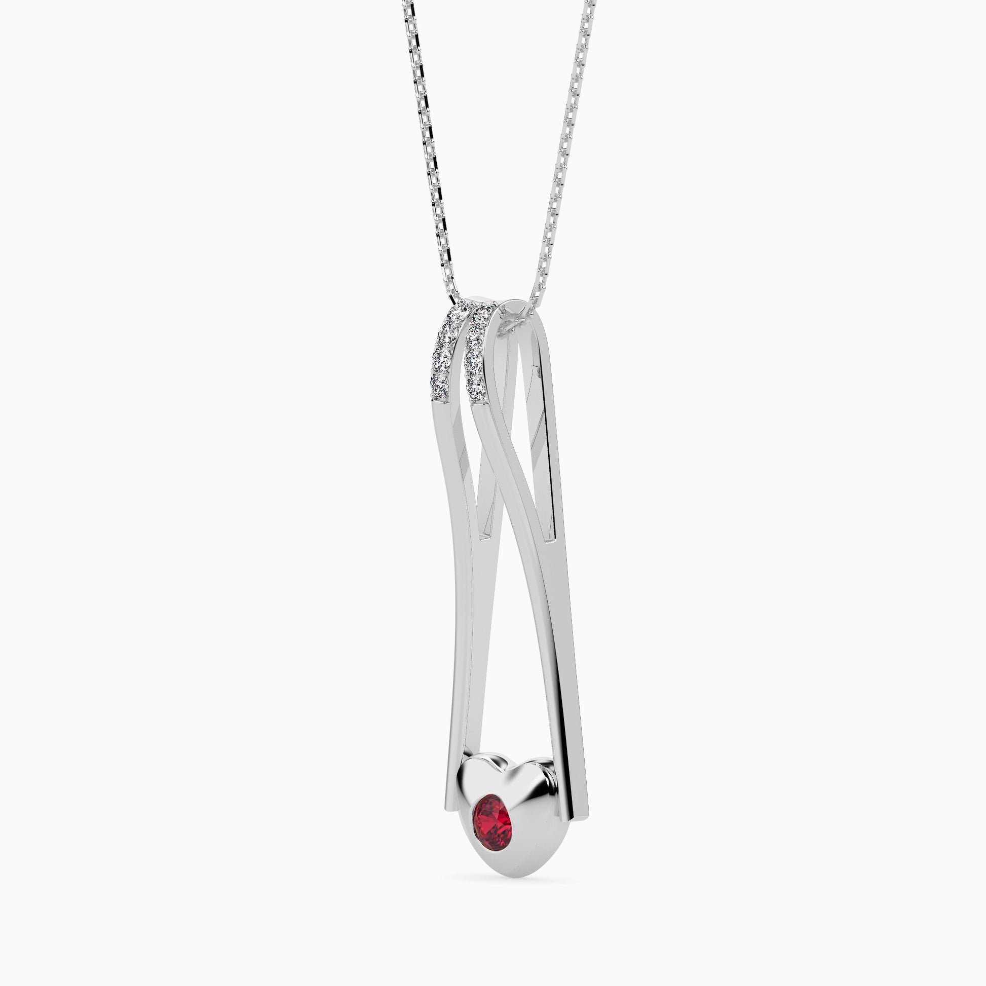 Ingenuity Round delicate lab grown diamond pendant Fiona Diamonds