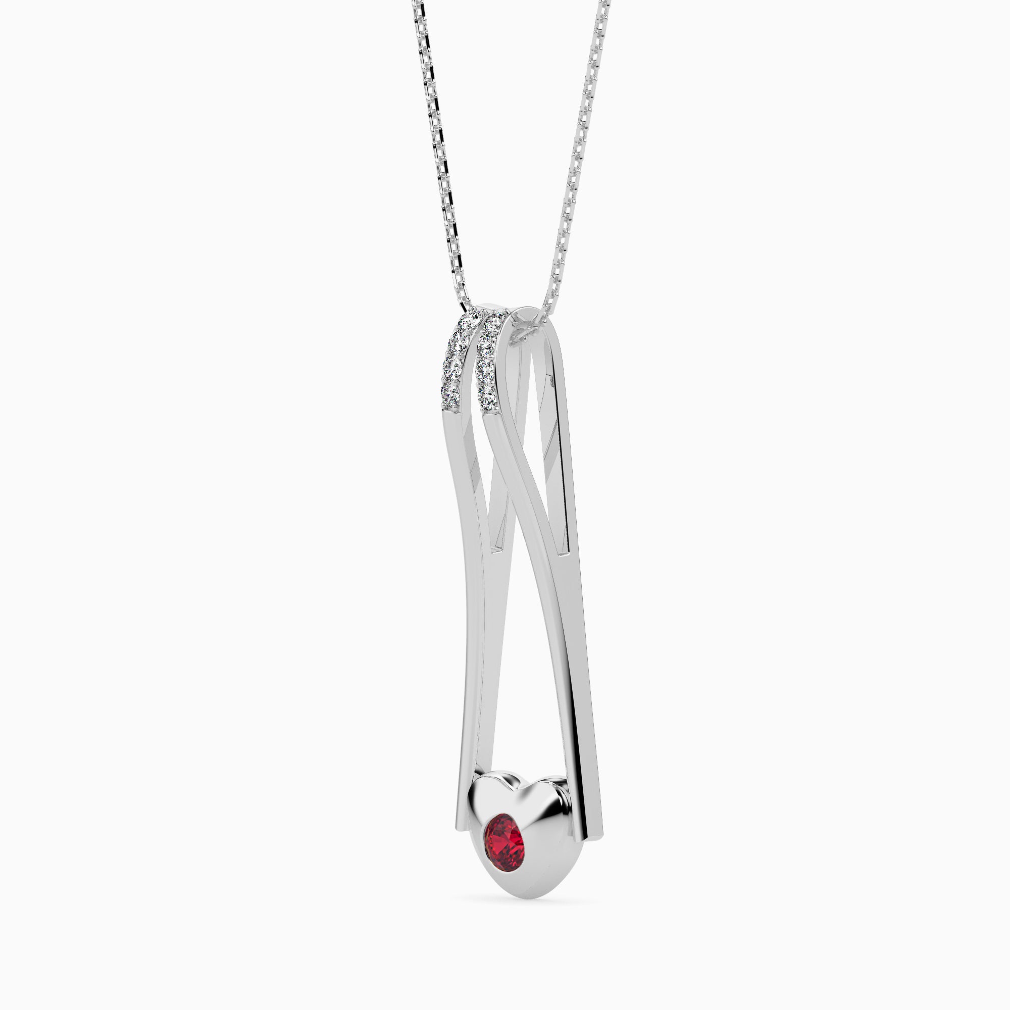 Ingenuity Round delicate lab grown diamond pendant Fiona Diamonds
