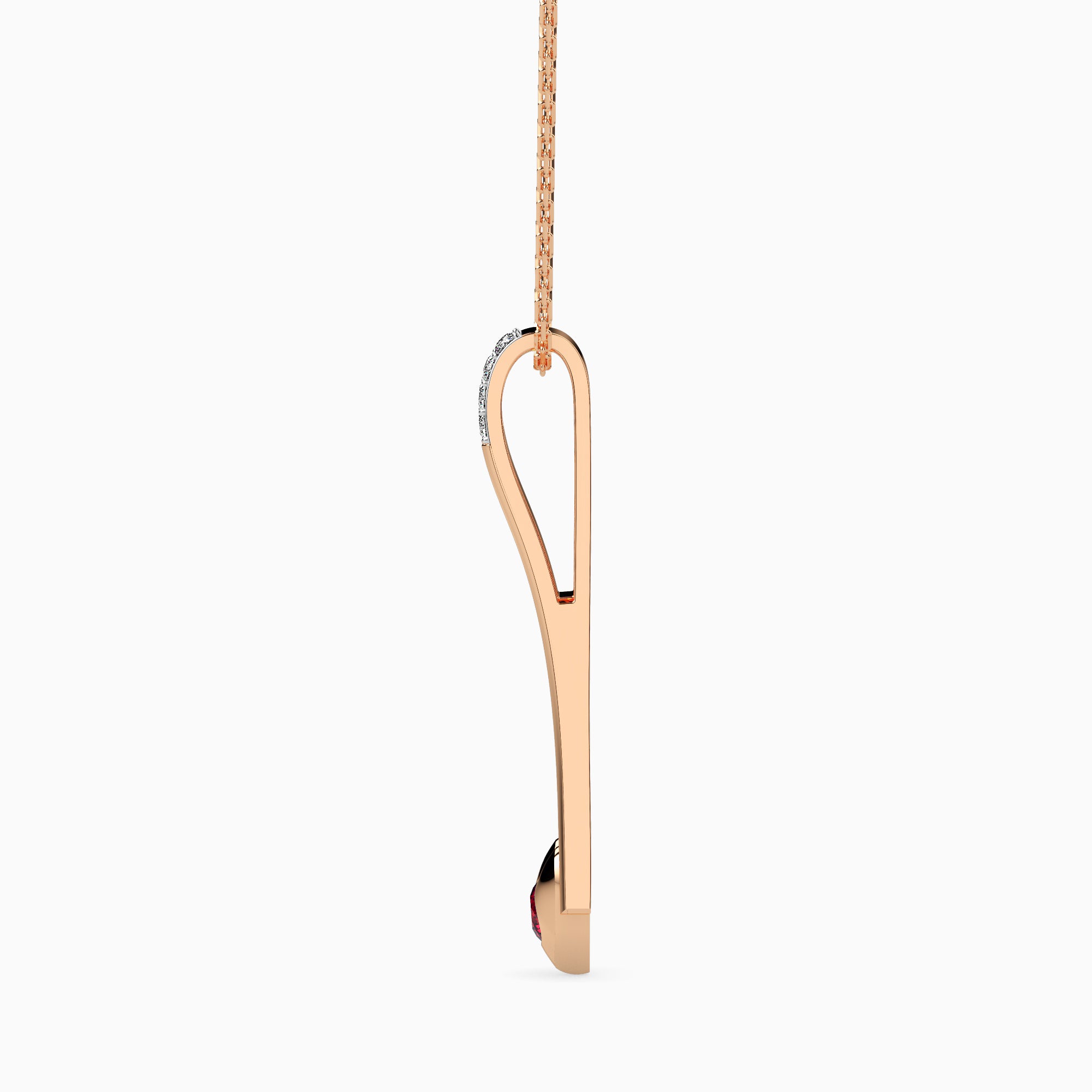 Ingenuity Round delicate lab grown diamond pendant Fiona Diamonds