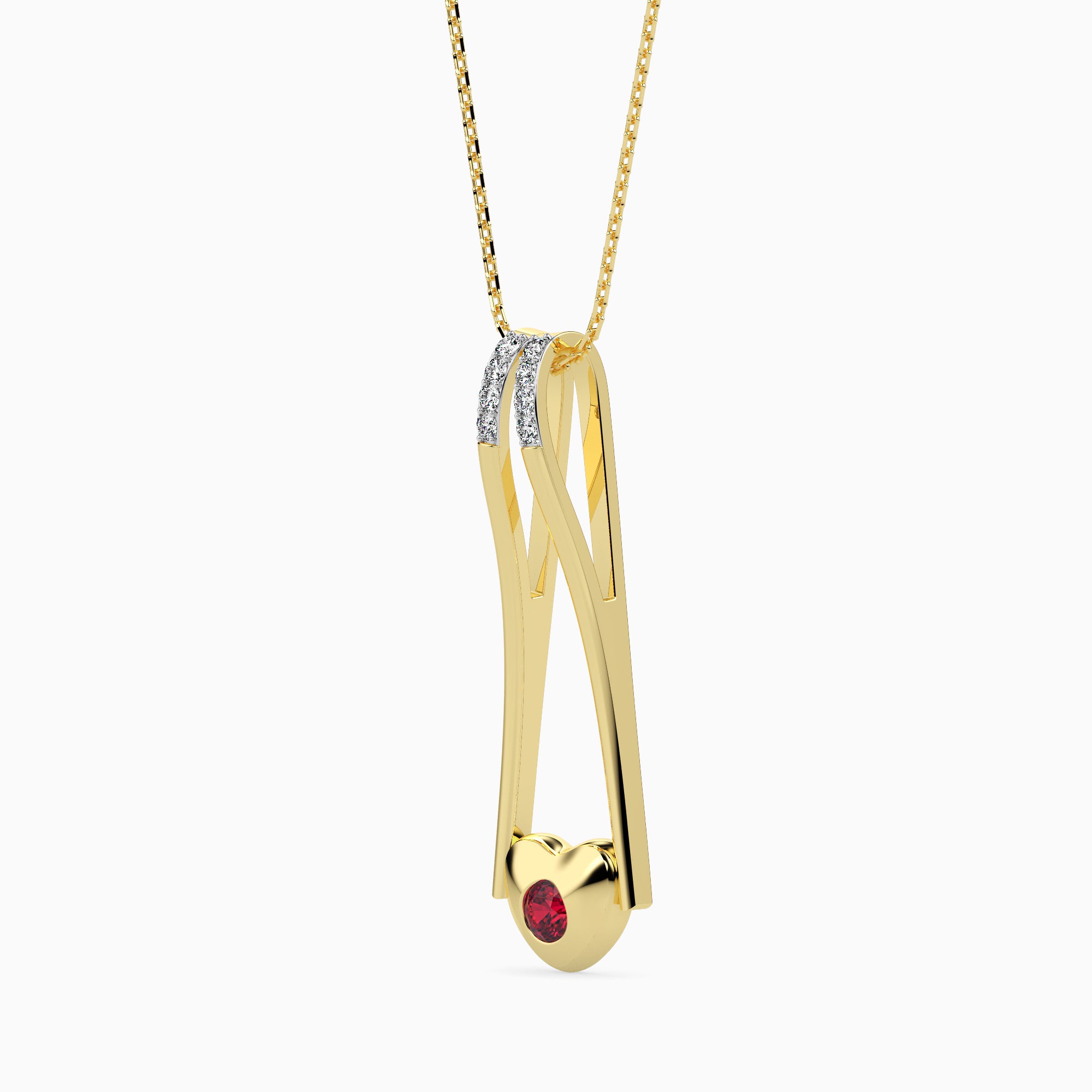Ingenuity Round delicate lab grown diamond pendant Fiona Diamonds