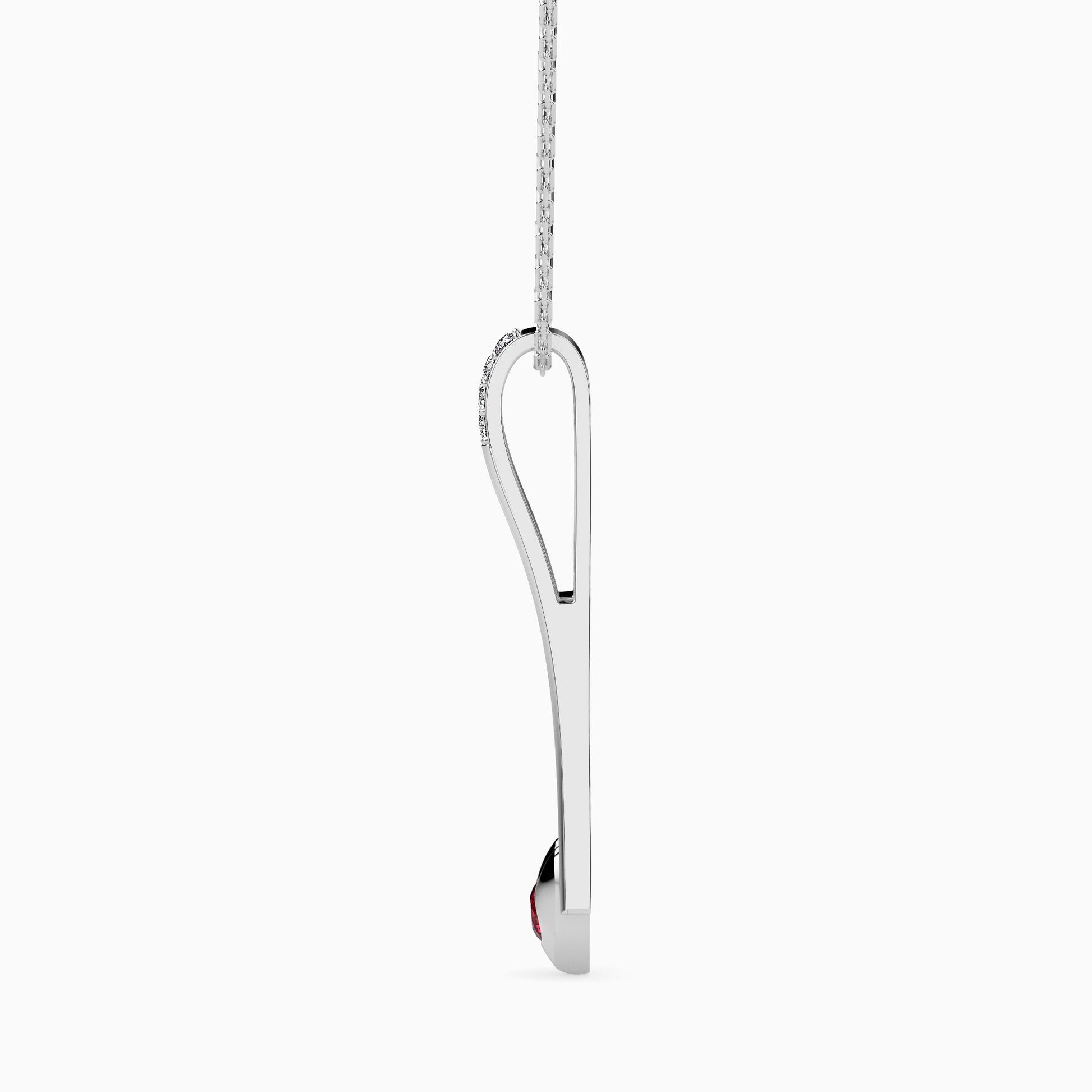 Ingenuity Round delicate lab grown diamond pendant Fiona Diamonds