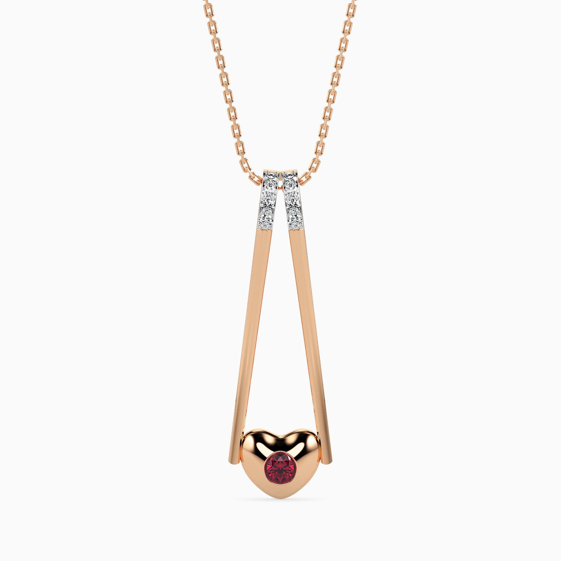 Ingenuity Round delicate lab grown diamond pendant Fiona Diamonds