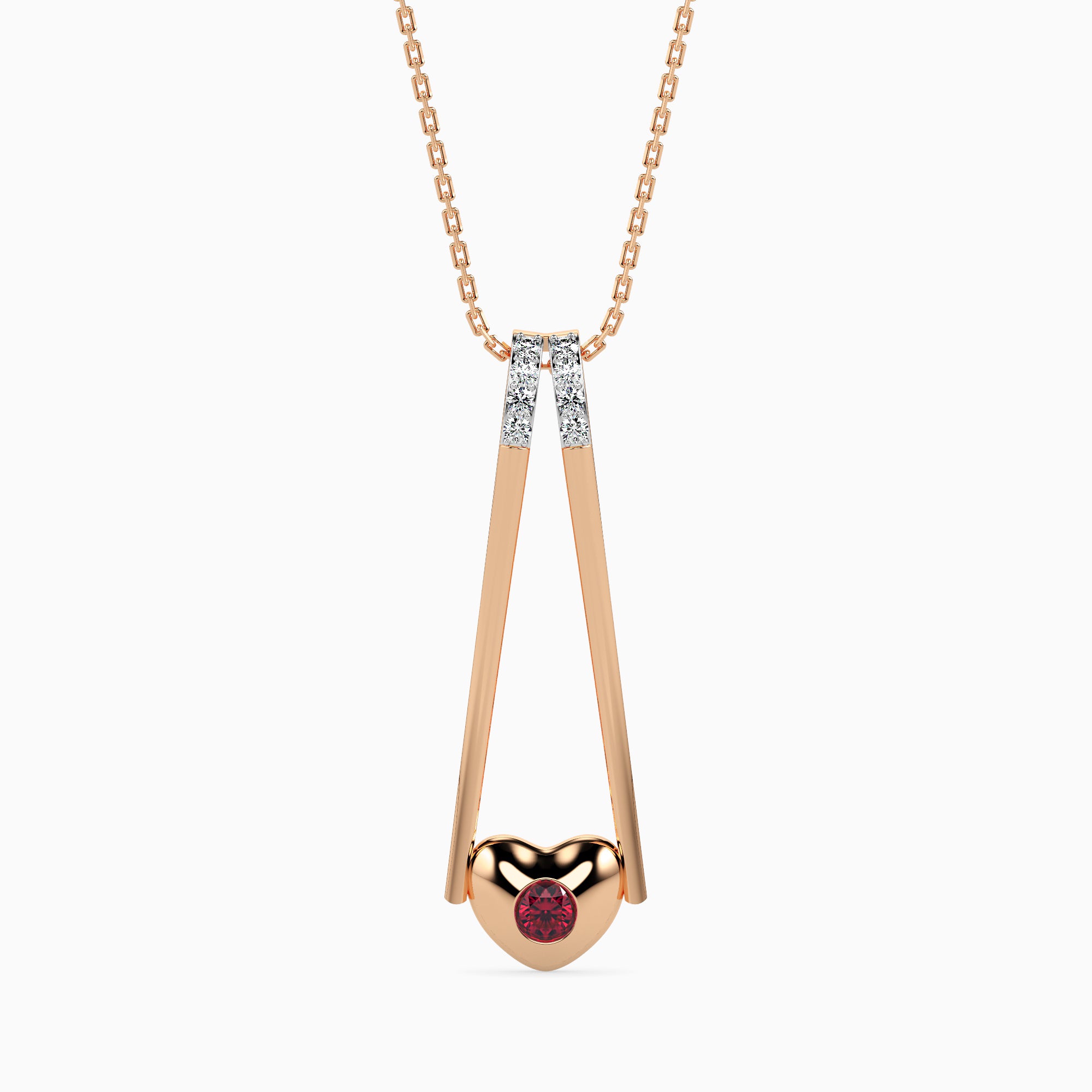 Ingenuity Round delicate lab grown diamond pendant Fiona Diamonds