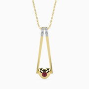 Ingenuity Round delicate lab grown diamond pendant Fiona Diamonds