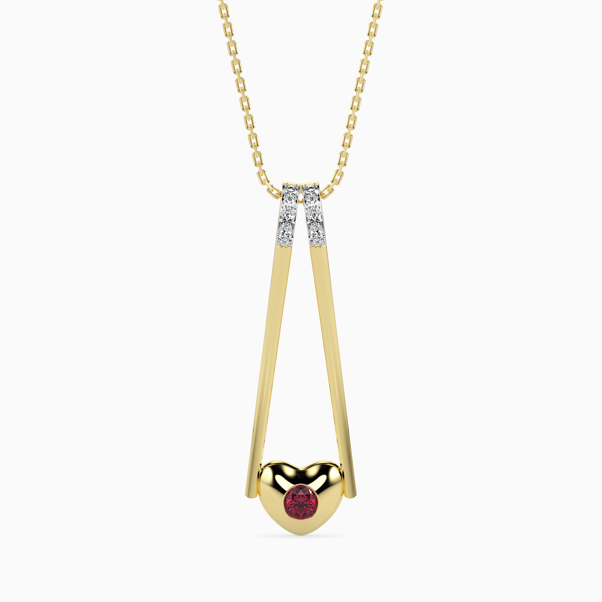 Ingenuity Round delicate lab grown diamond pendant Fiona Diamonds