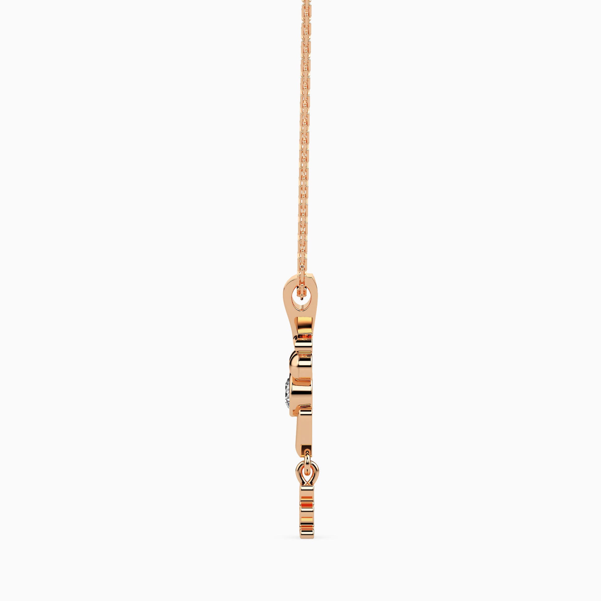 Strikey Round delicate lab grown diamond pendant Fiona Diamonds