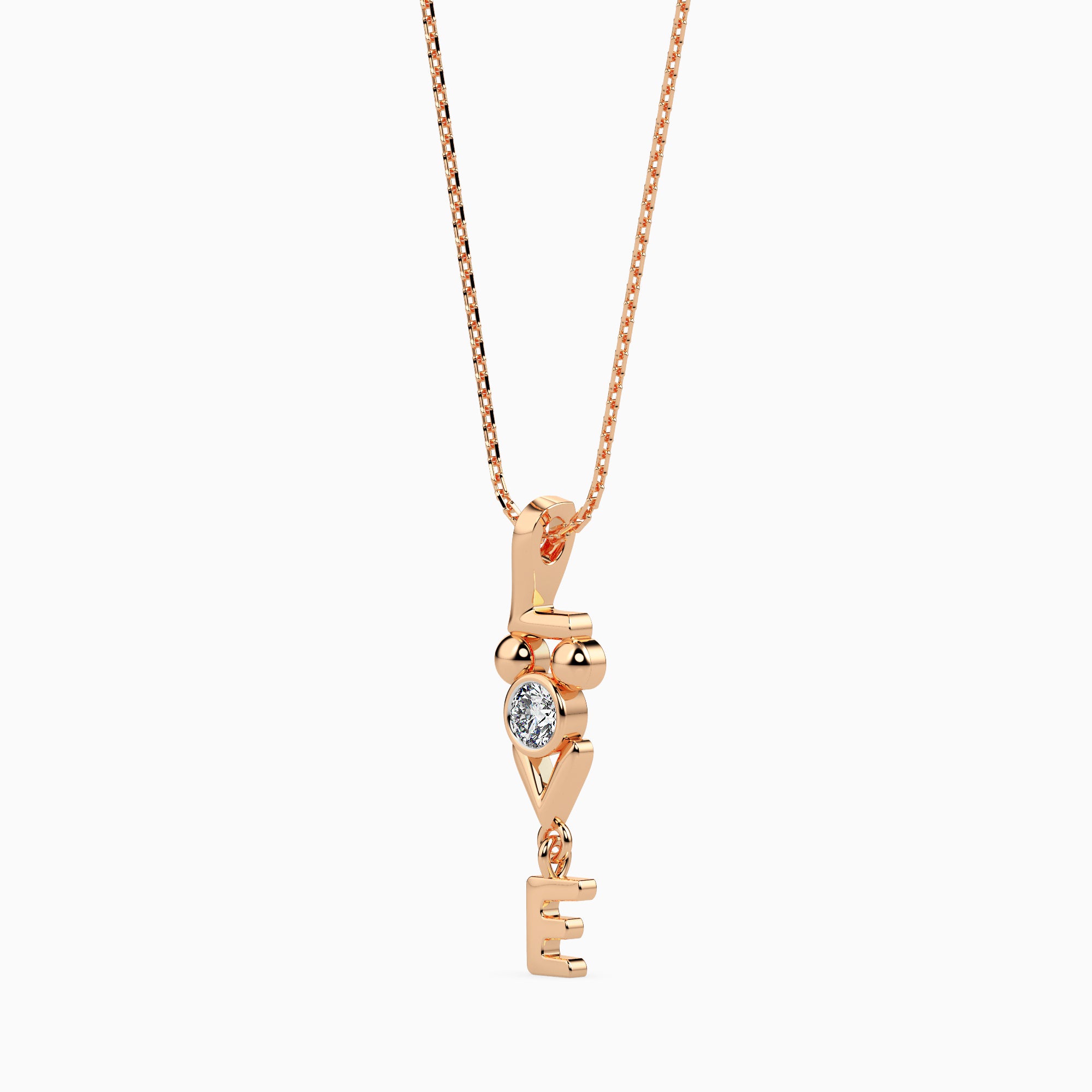 Strikey Round delicate lab grown diamond pendant Fiona Diamonds