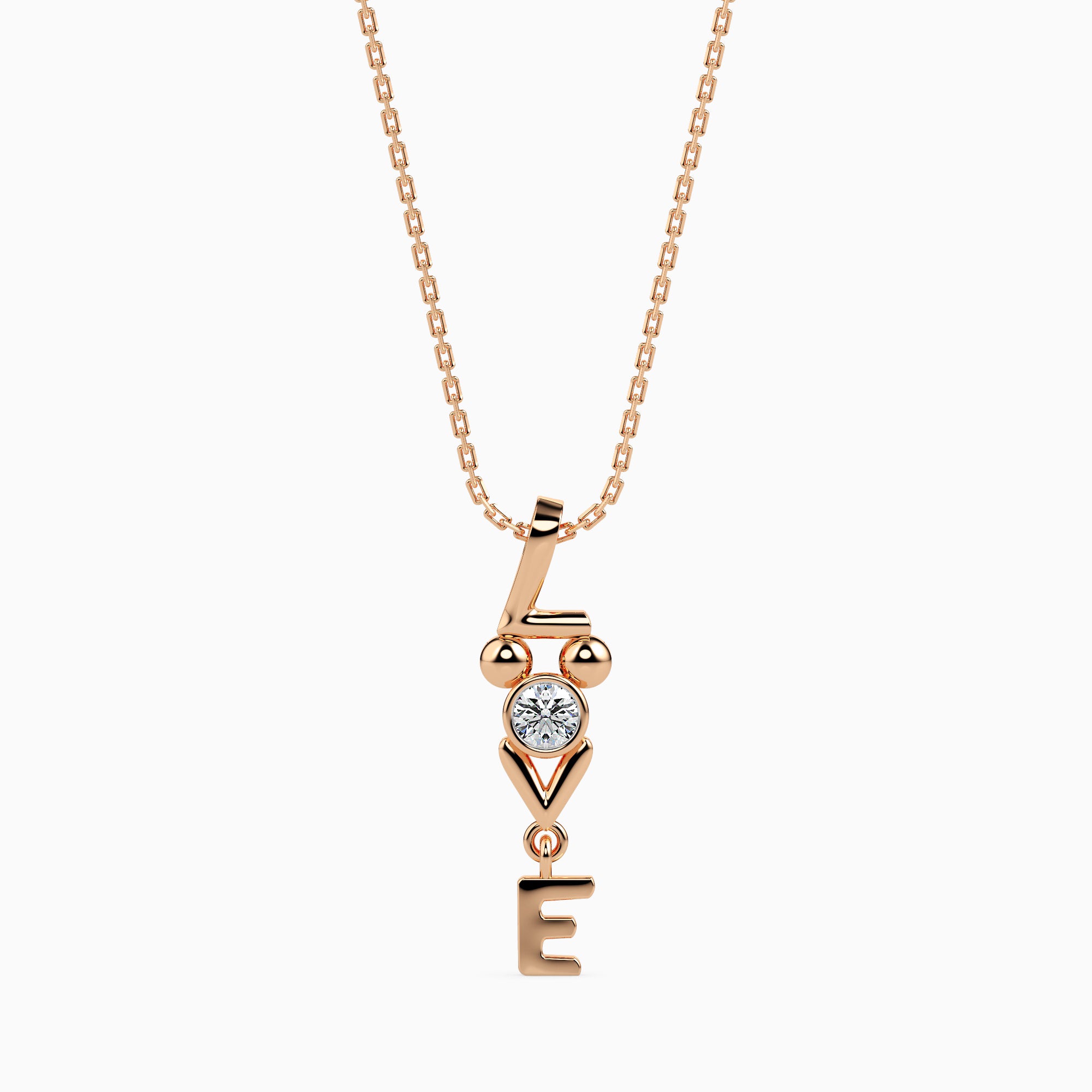 Strikey Round delicate lab grown diamond pendant Fiona Diamonds