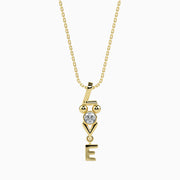 Strikey Round delicate lab grown diamond pendant Fiona Diamonds