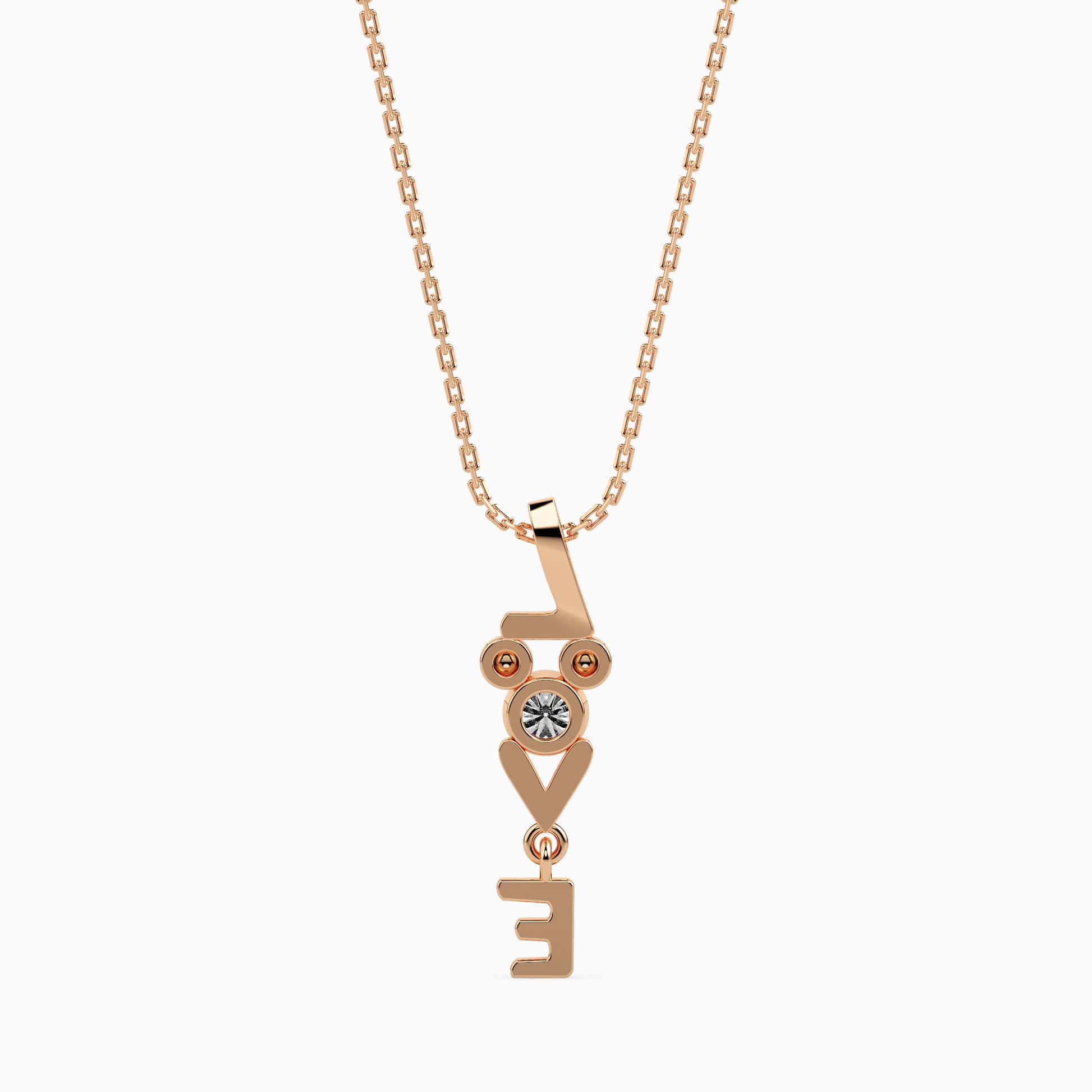 Strikey Round delicate lab grown diamond pendant Fiona Diamonds