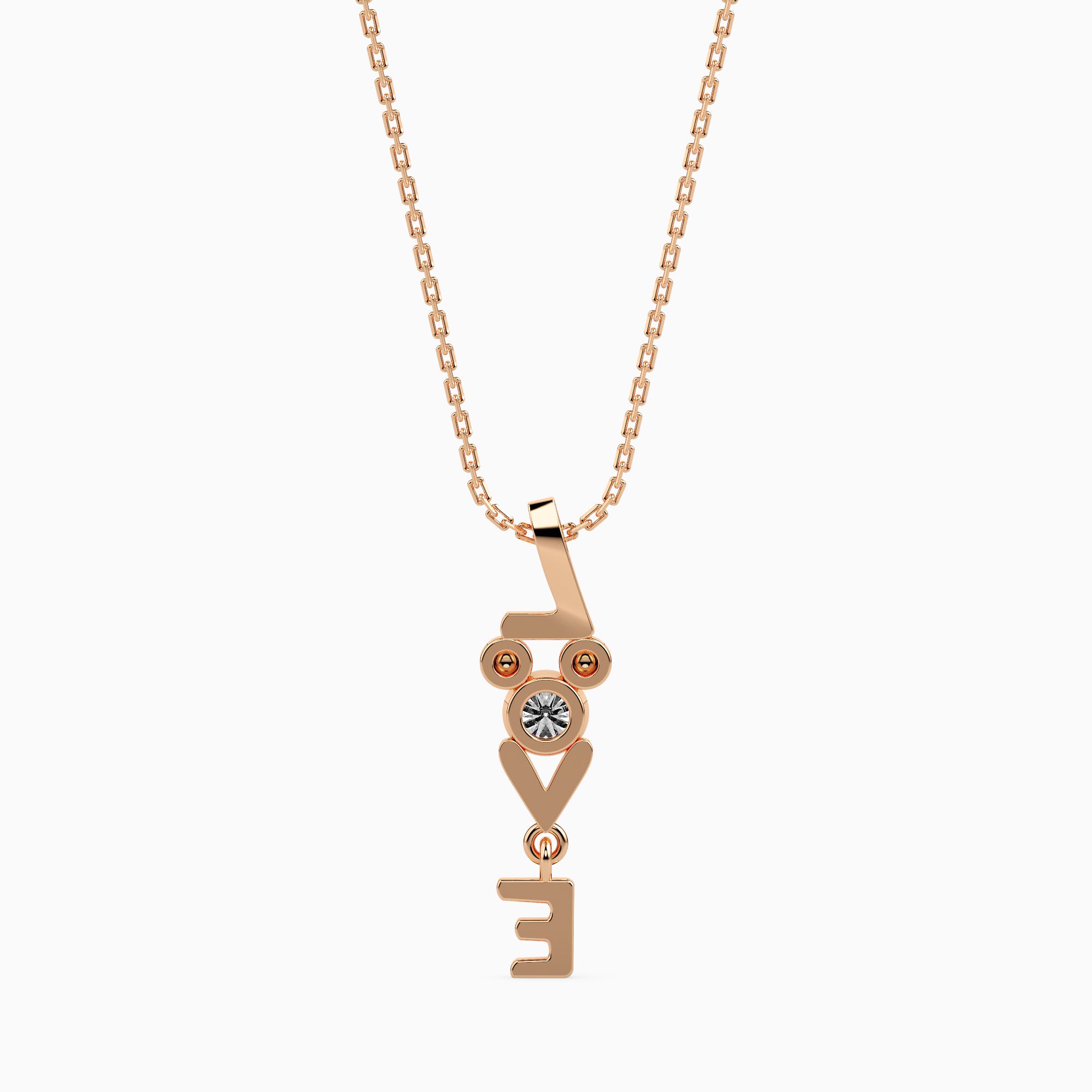 Strikey Round delicate lab grown diamond pendant Fiona Diamonds