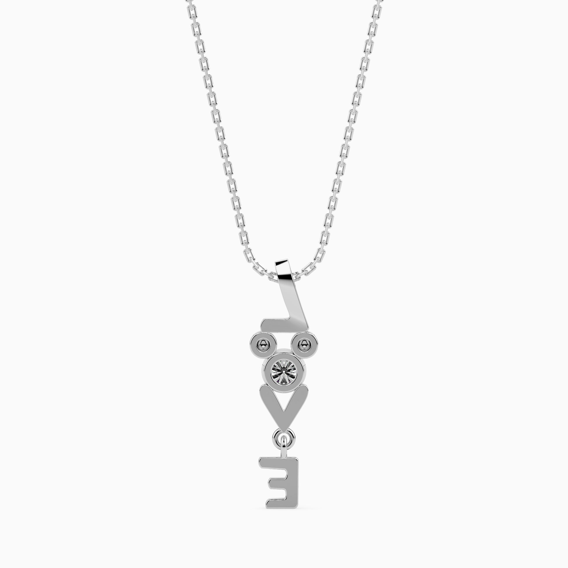 Strikey Round delicate lab grown diamond pendant Fiona Diamonds