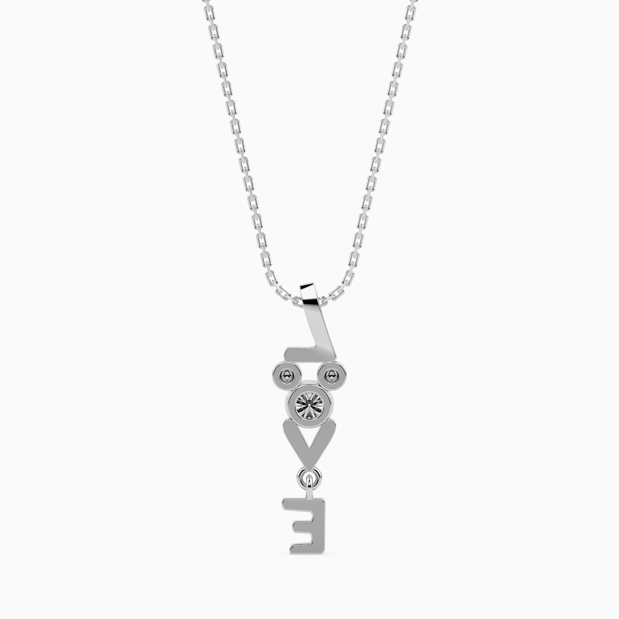 Strikey Round delicate lab grown diamond pendant Fiona Diamonds