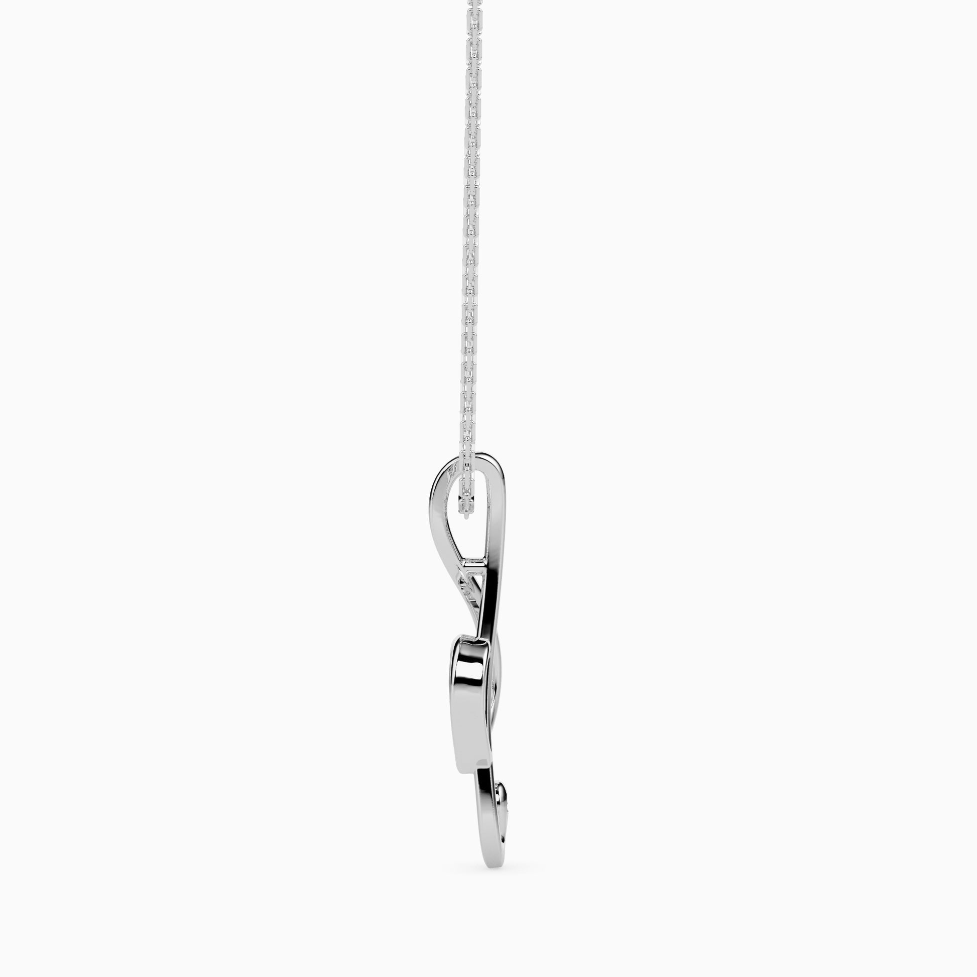 Sound Round delicate lab grown diamond pendant Fiona Diamonds