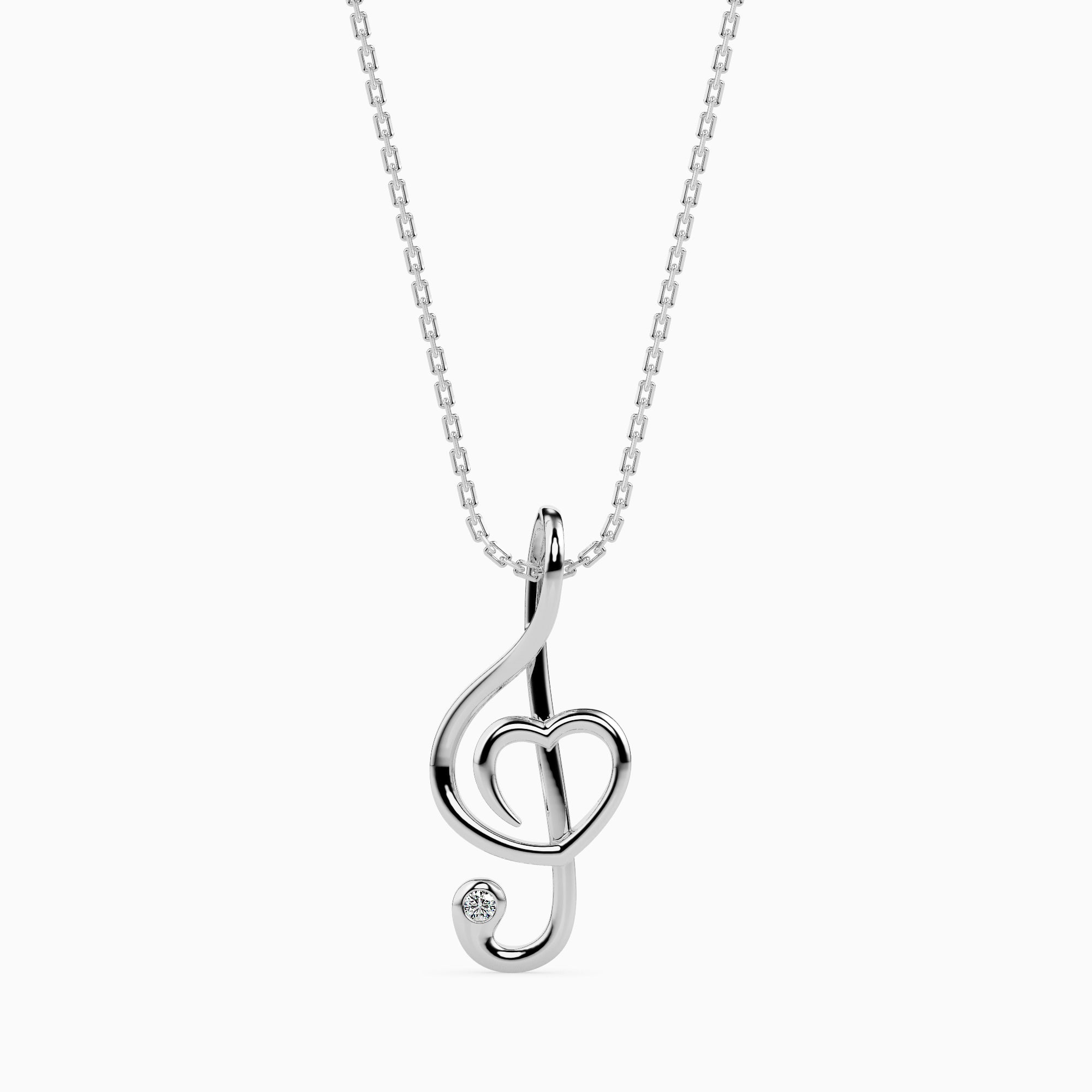 Sound Round delicate lab grown diamond pendant Fiona Diamonds