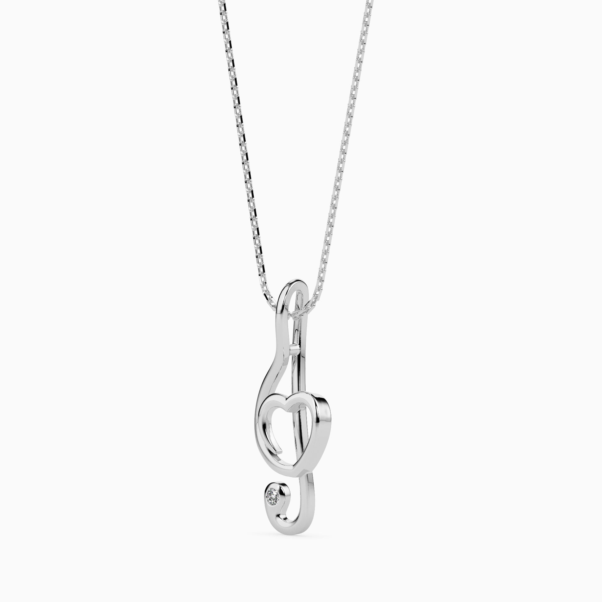 Sound Round delicate lab grown diamond pendant Fiona Diamonds