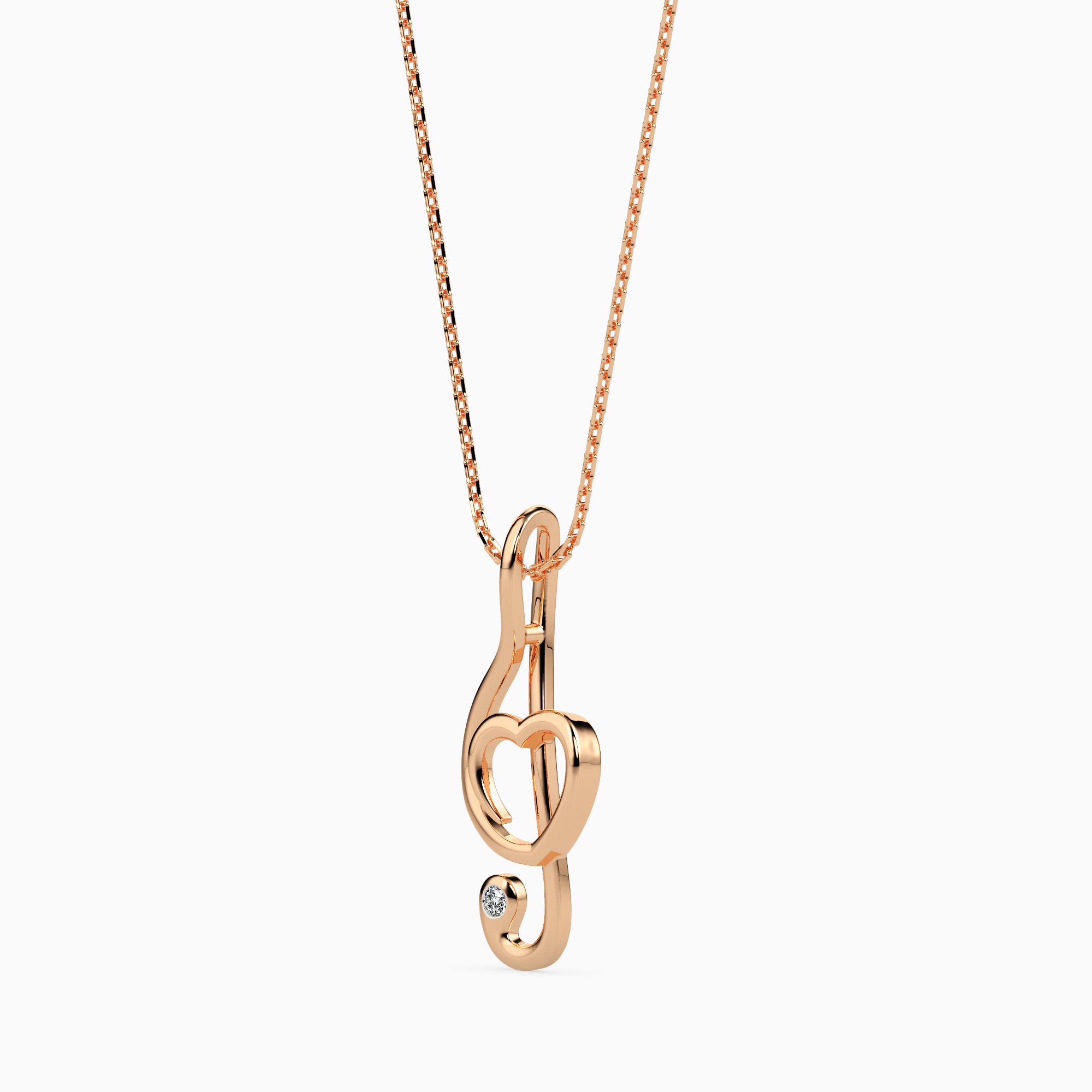Sound Round delicate lab grown diamond pendant Fiona Diamonds
