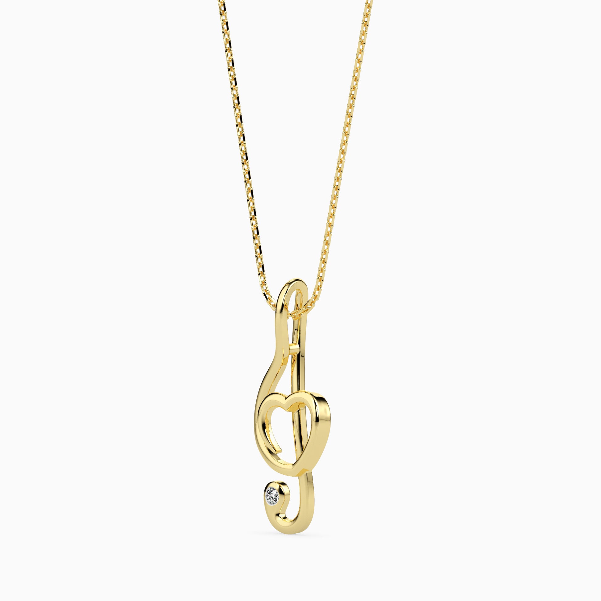 Sound Round delicate lab grown diamond pendant Fiona Diamonds