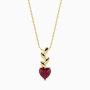 Remote Heart delicate lab grown diamond pendant Fiona Diamonds