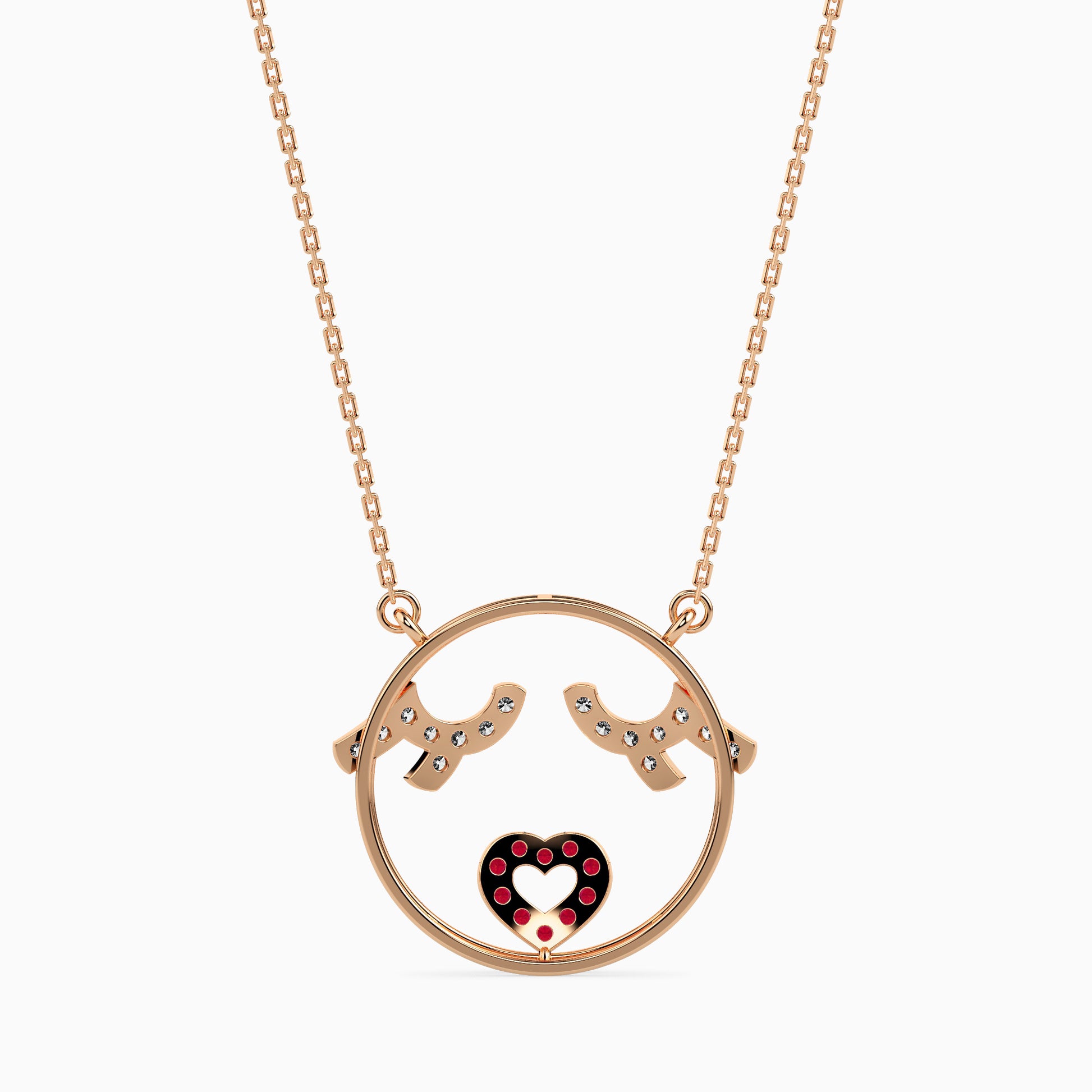 Nestled modern lab grown diamond pendant design Fiona Diamonds