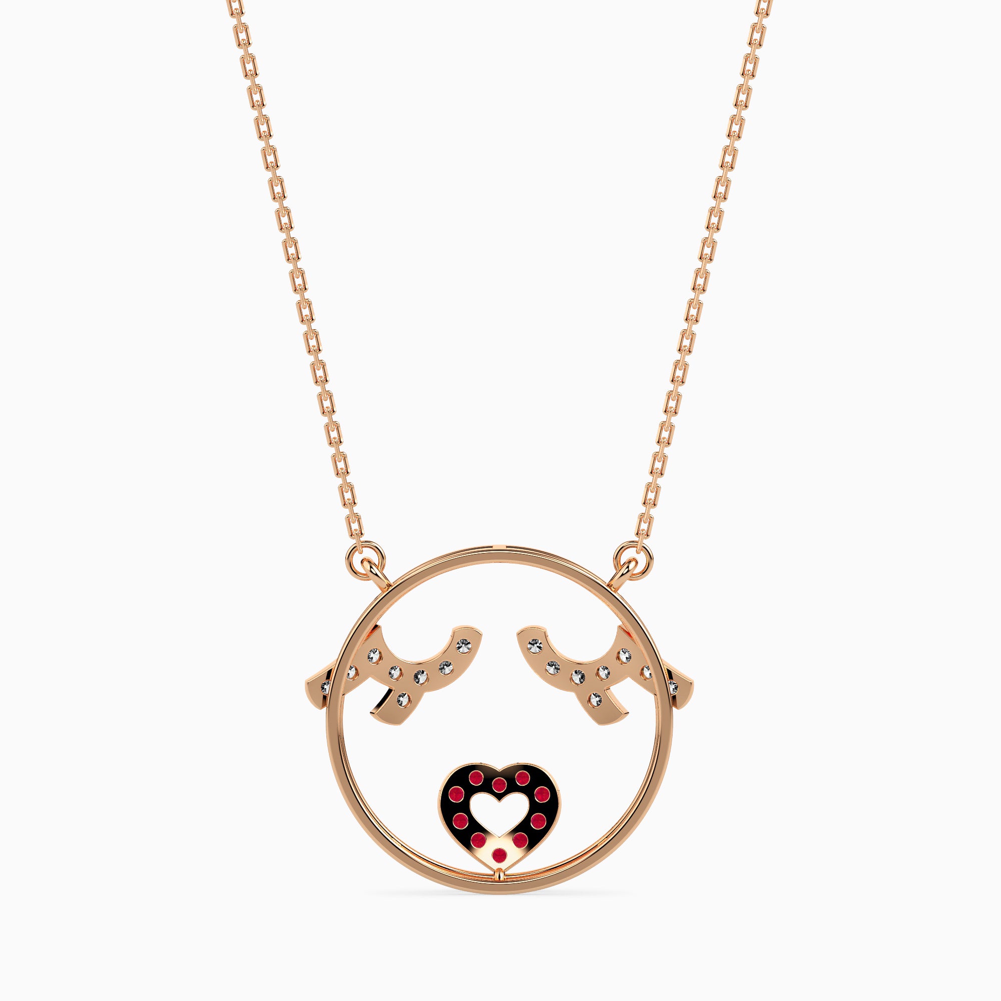 Nestled modern lab grown diamond pendant design Fiona Diamonds