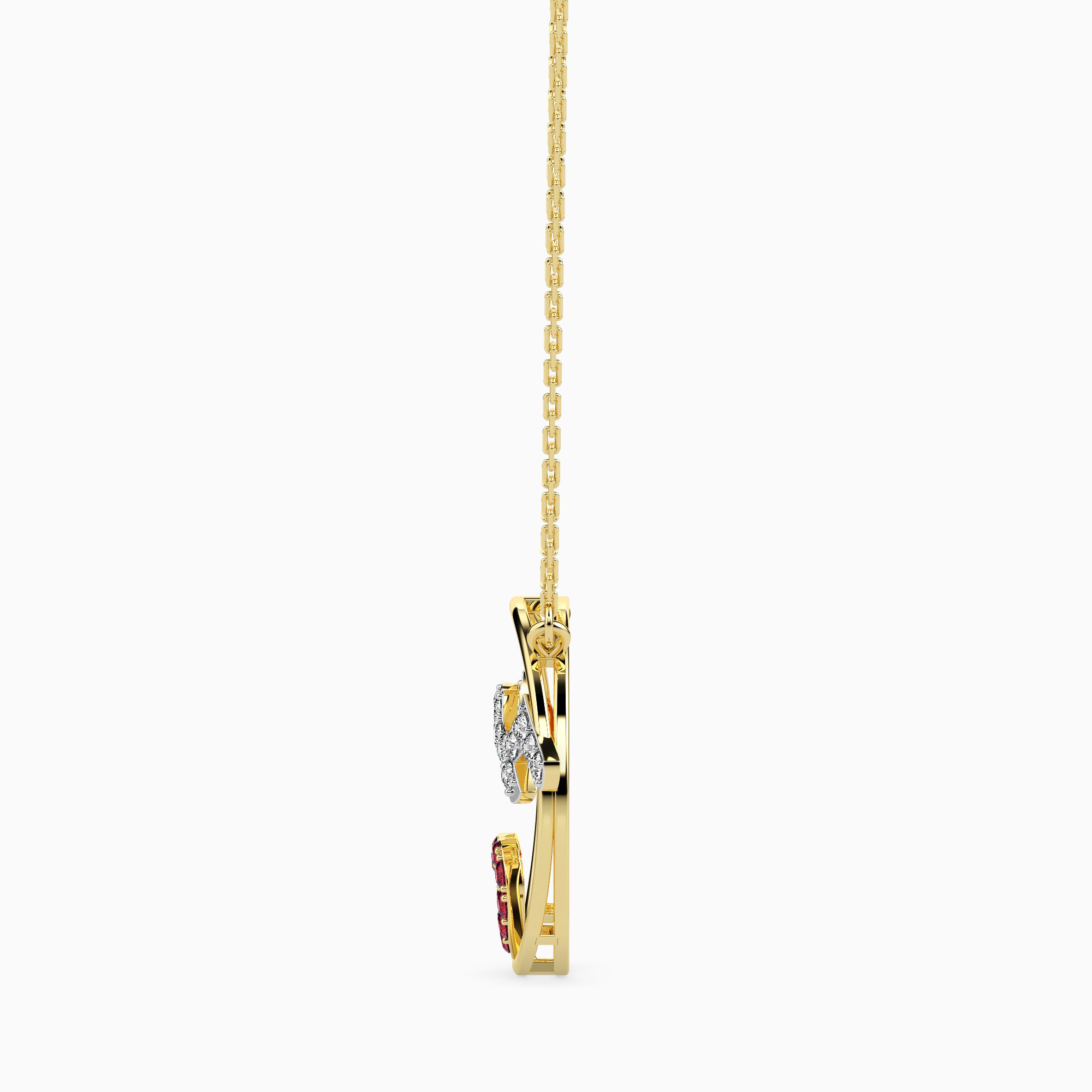 Nestled modern lab grown diamond pendant design Fiona Diamonds