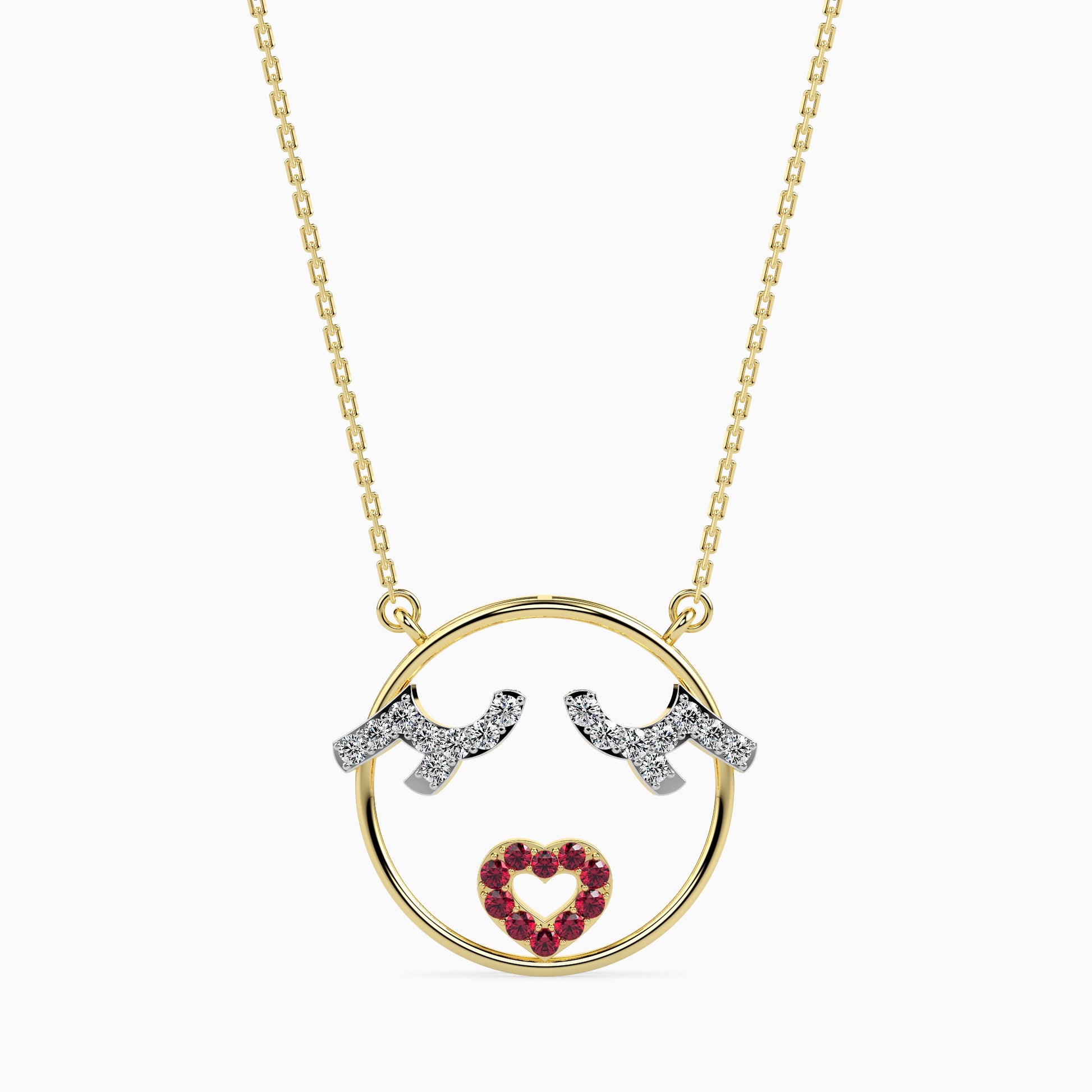 Nestled modern lab grown diamond pendant design Fiona Diamonds