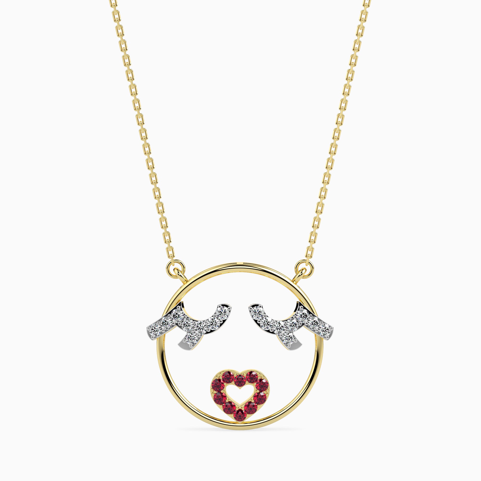 Nestled modern lab grown diamond pendant design Fiona Diamonds