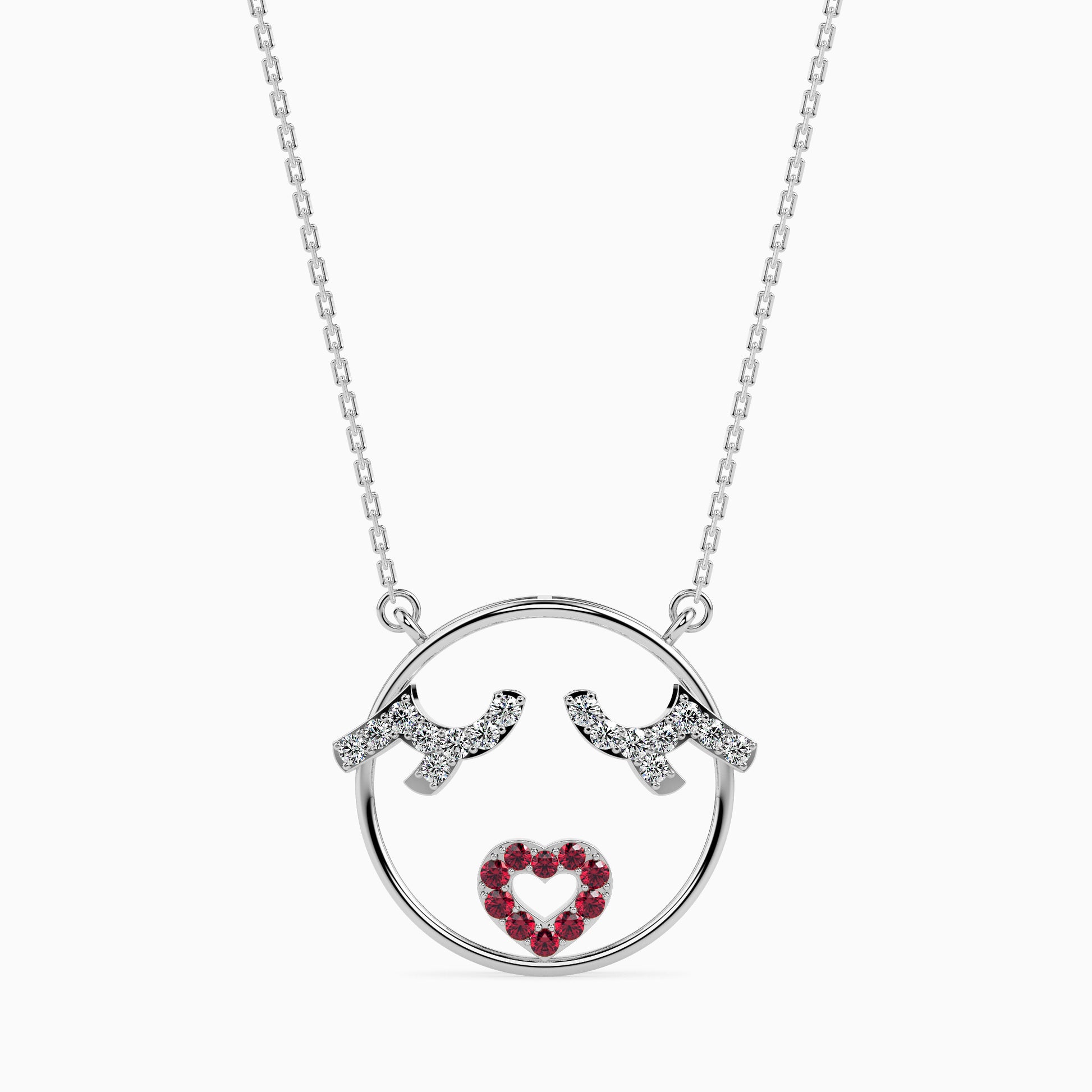 Nestled modern lab grown diamond pendant design Fiona Diamonds