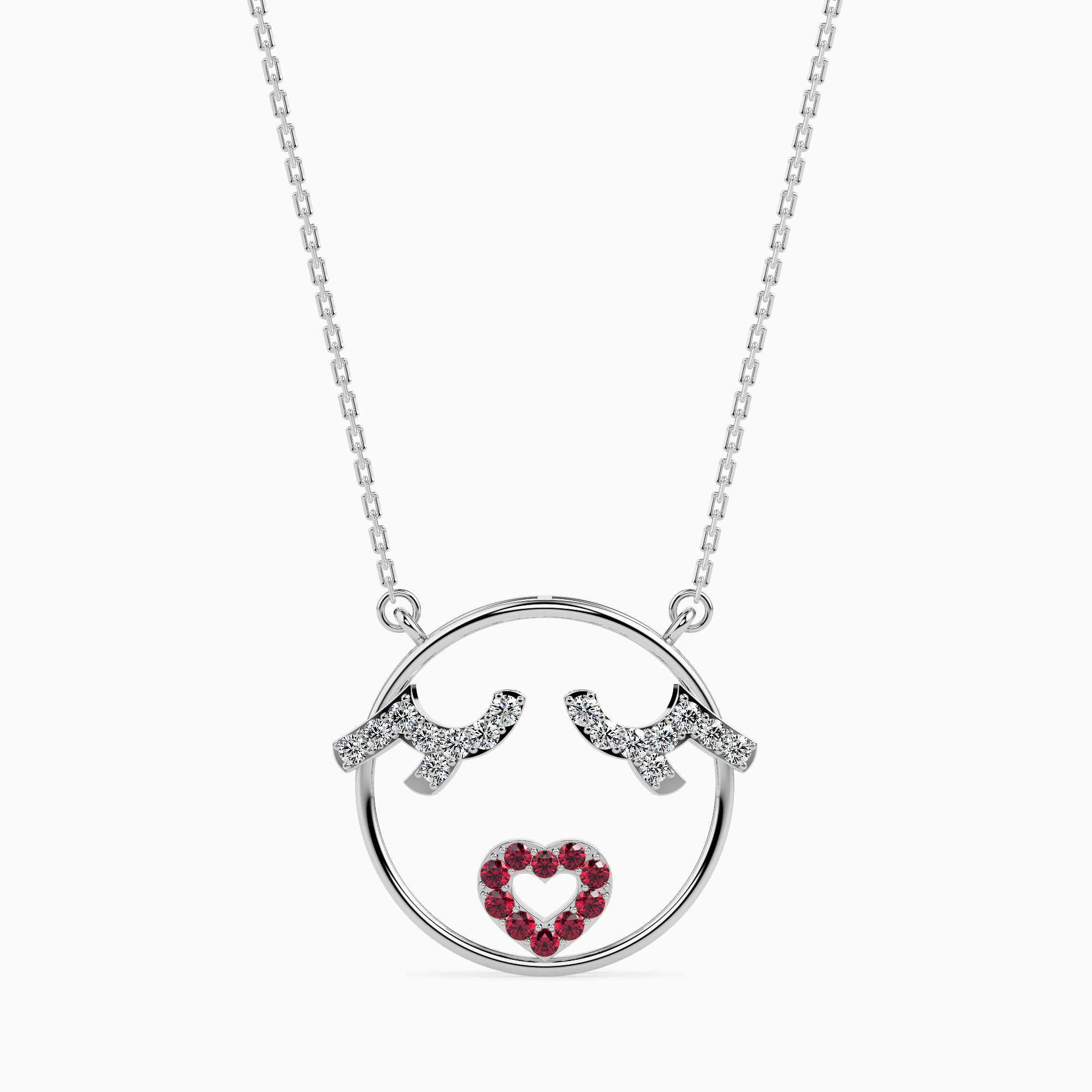 Nestled modern lab grown diamond pendant design Fiona Diamonds