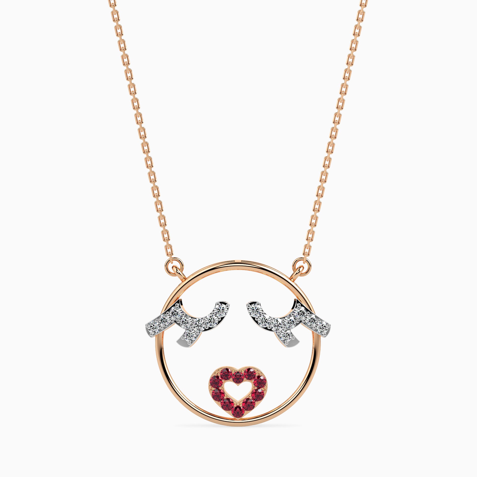 Nestled modern lab grown diamond pendant design Fiona Diamonds