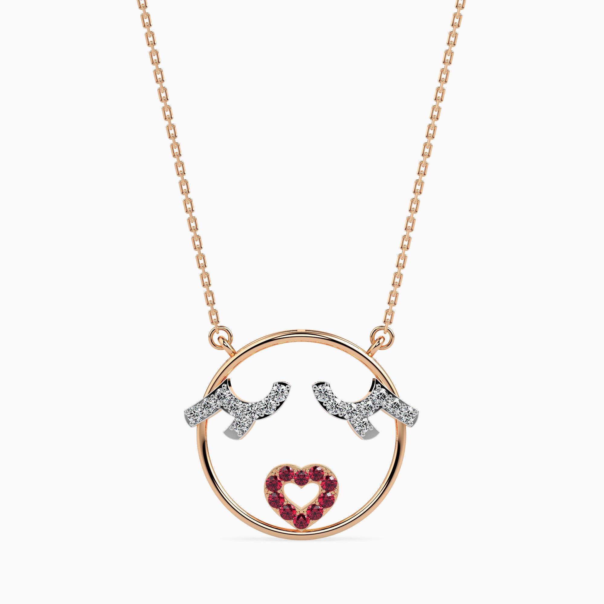 Nestled modern lab grown diamond pendant design Fiona Diamonds