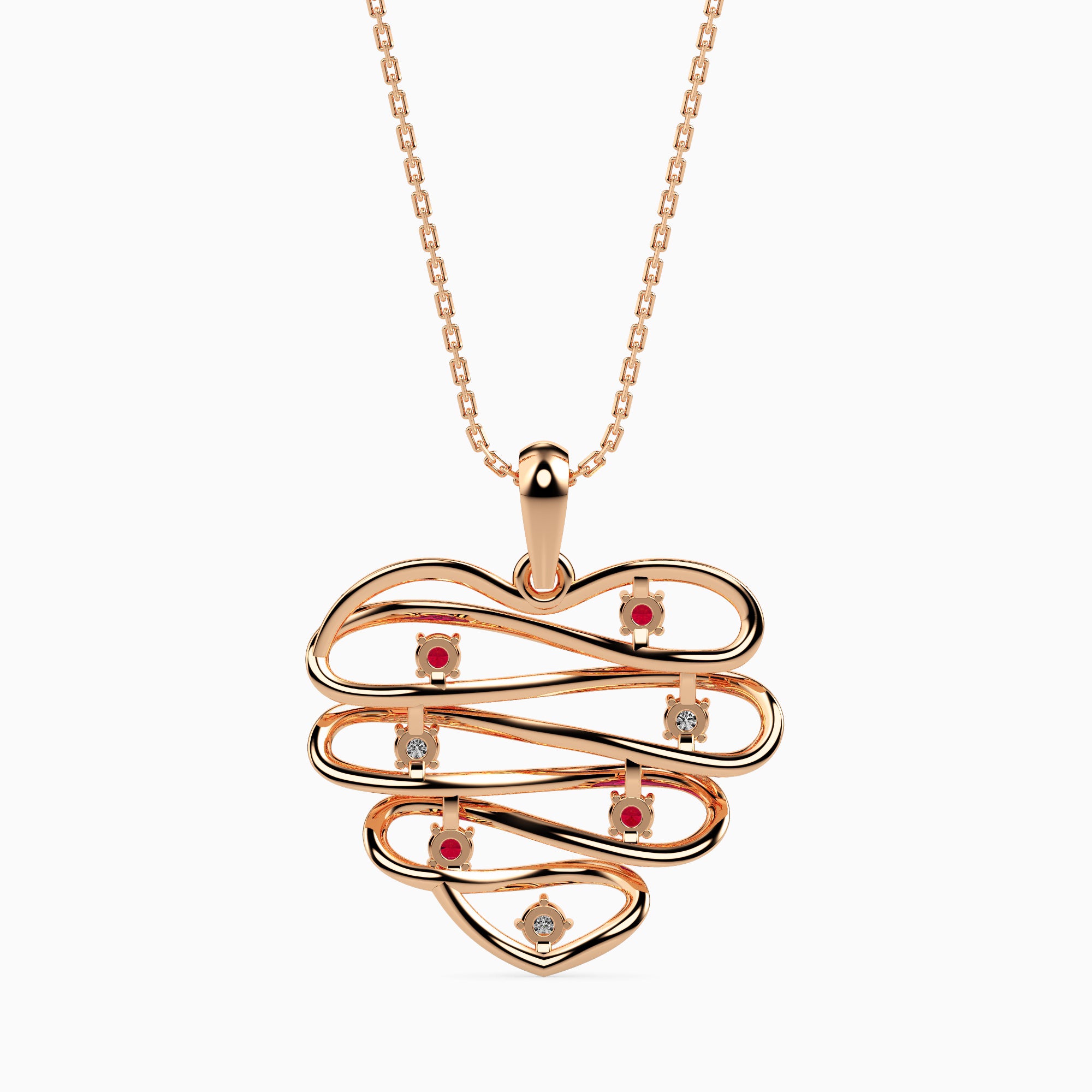 Enternal modern lab grown diamond pendant design Fiona Diamonds