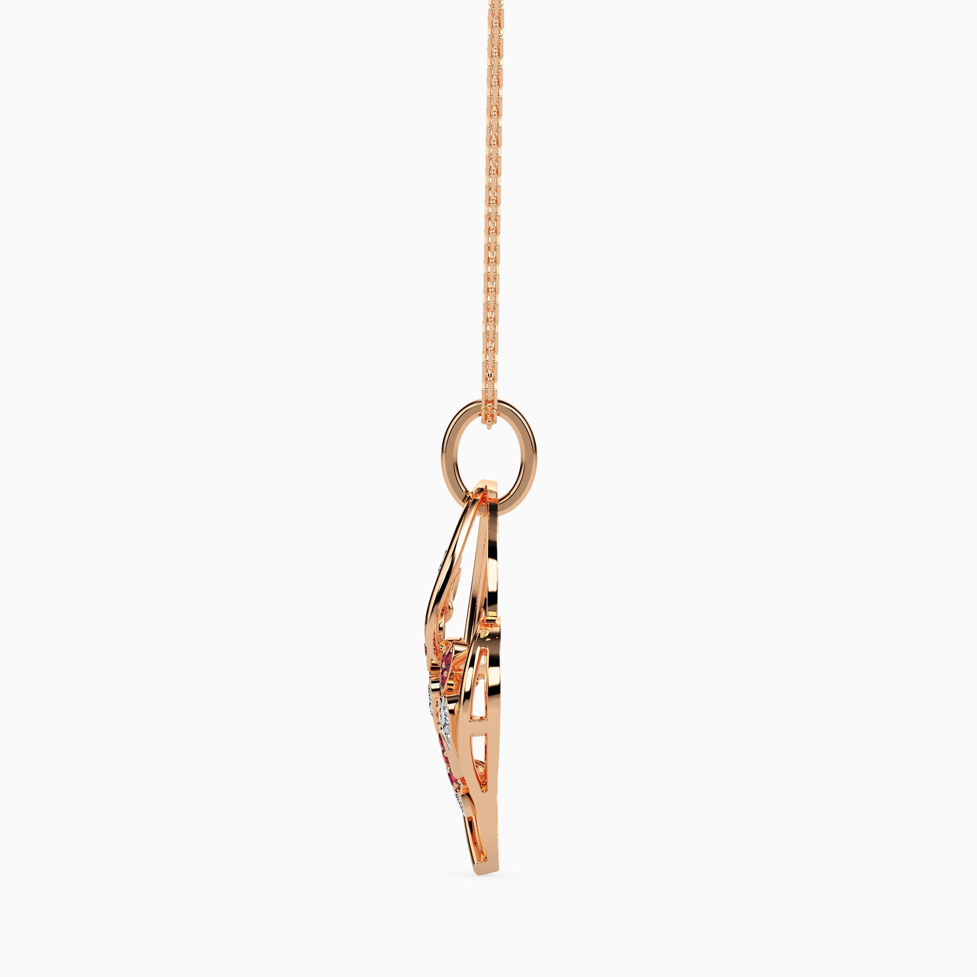 Enternal modern lab grown diamond pendant design Fiona Diamonds