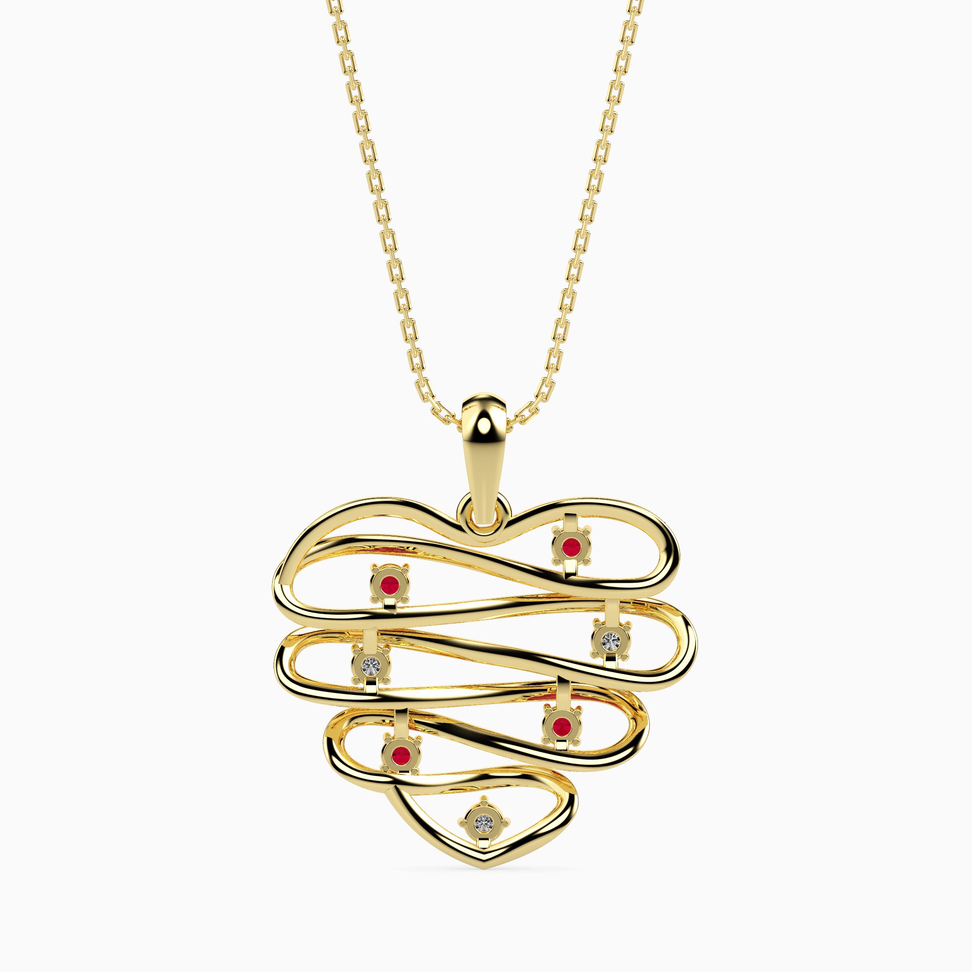 Enternal modern lab grown diamond pendant design Fiona Diamonds