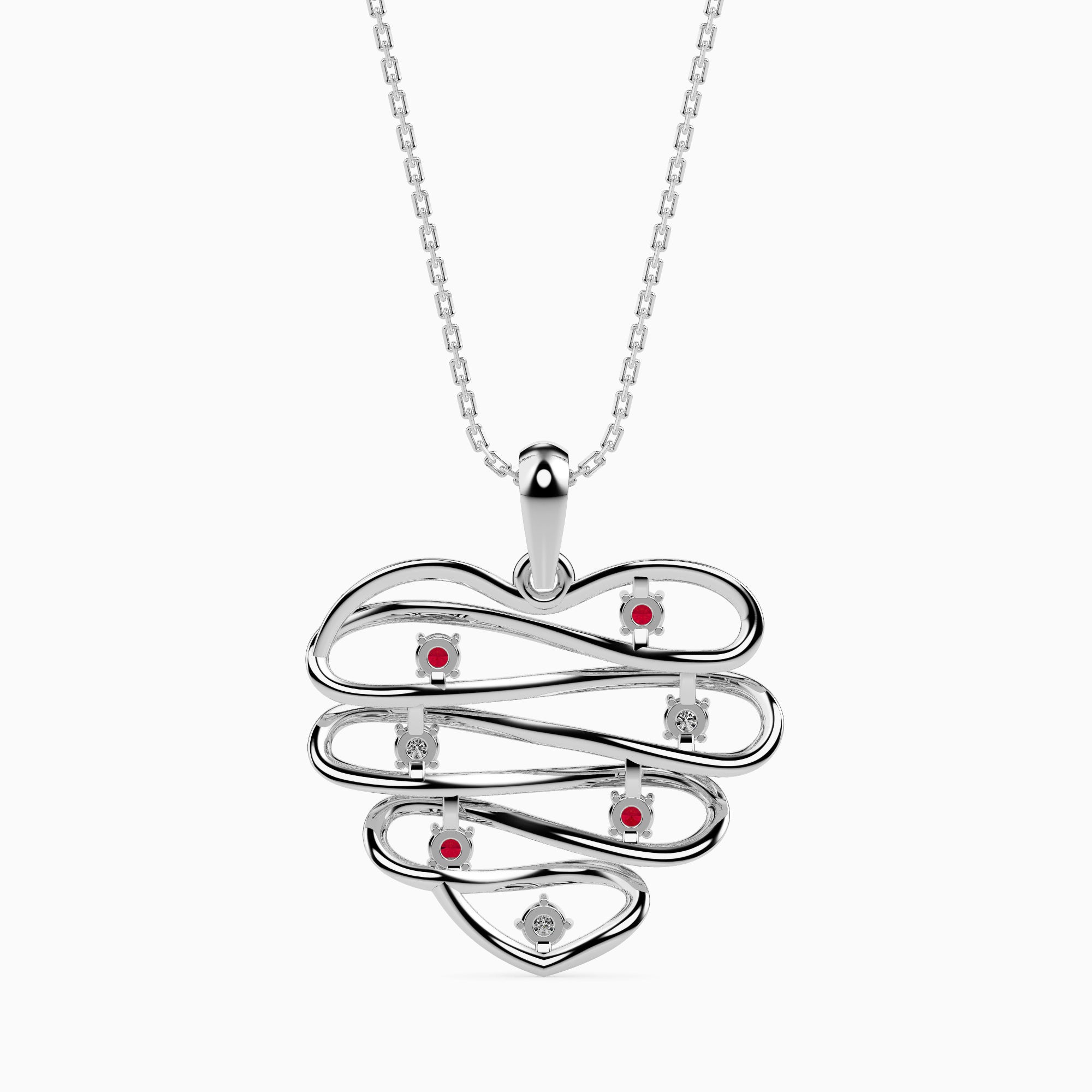 Enternal modern lab grown diamond pendant design Fiona Diamonds