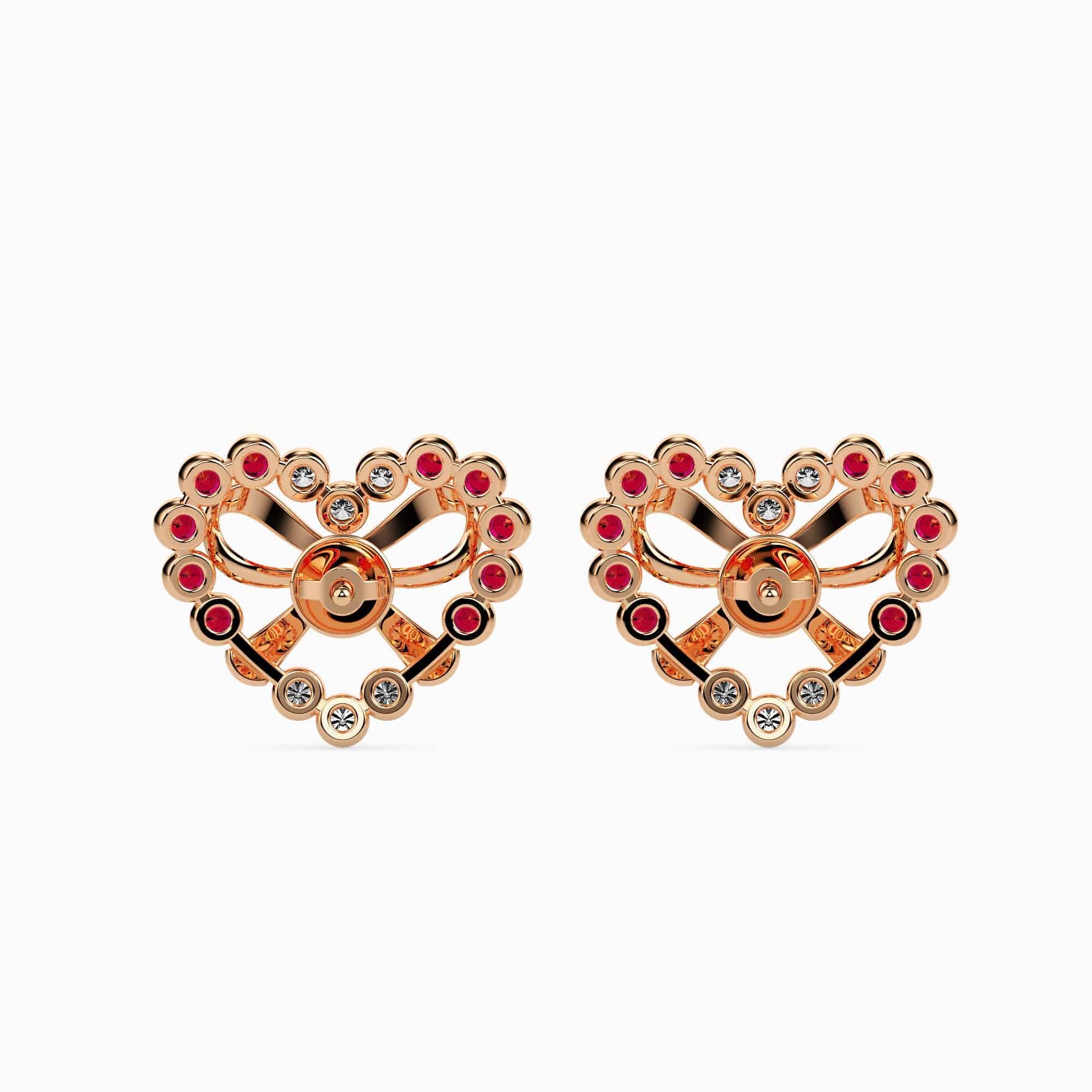 Heart shape earrings design Analyze Lab Grown Diamond Earrings Fiona Diamonds