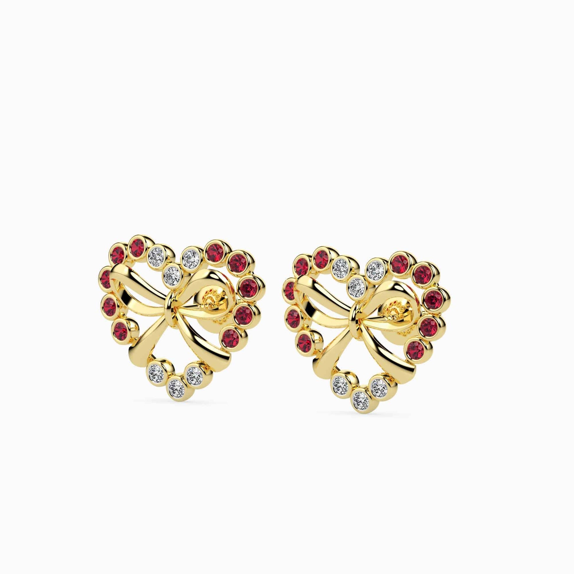 Heart shape earrings design Analyze Lab Grown Diamond Earrings Fiona Diamonds
