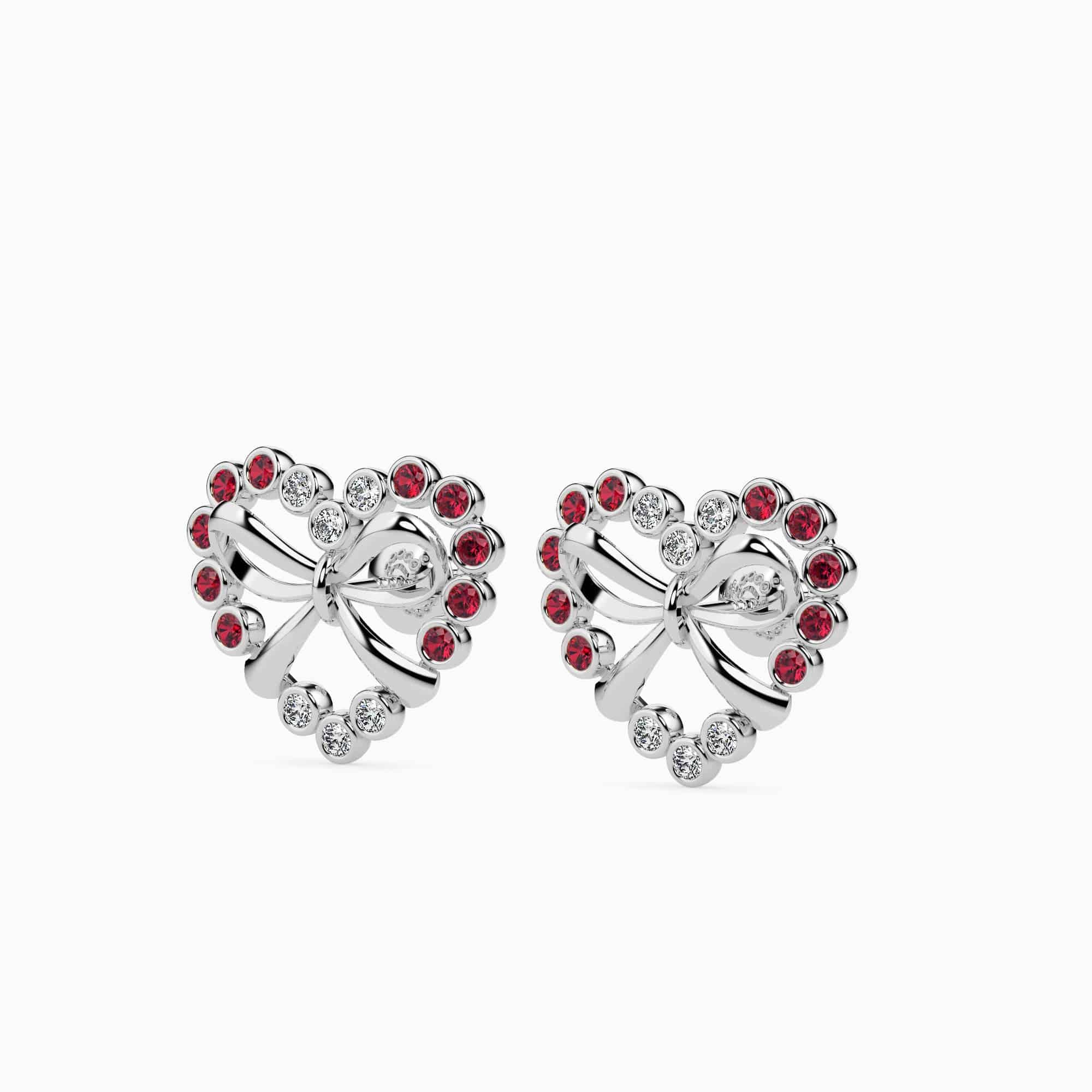 Heart shape earrings design Analyze Lab Grown Diamond Earrings Fiona Diamonds