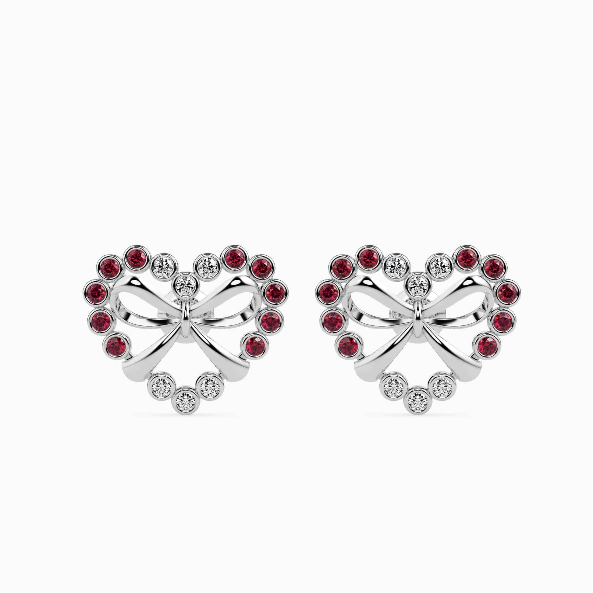 Heart shape earrings design Analyze Lab Grown Diamond Earrings Fiona Diamonds