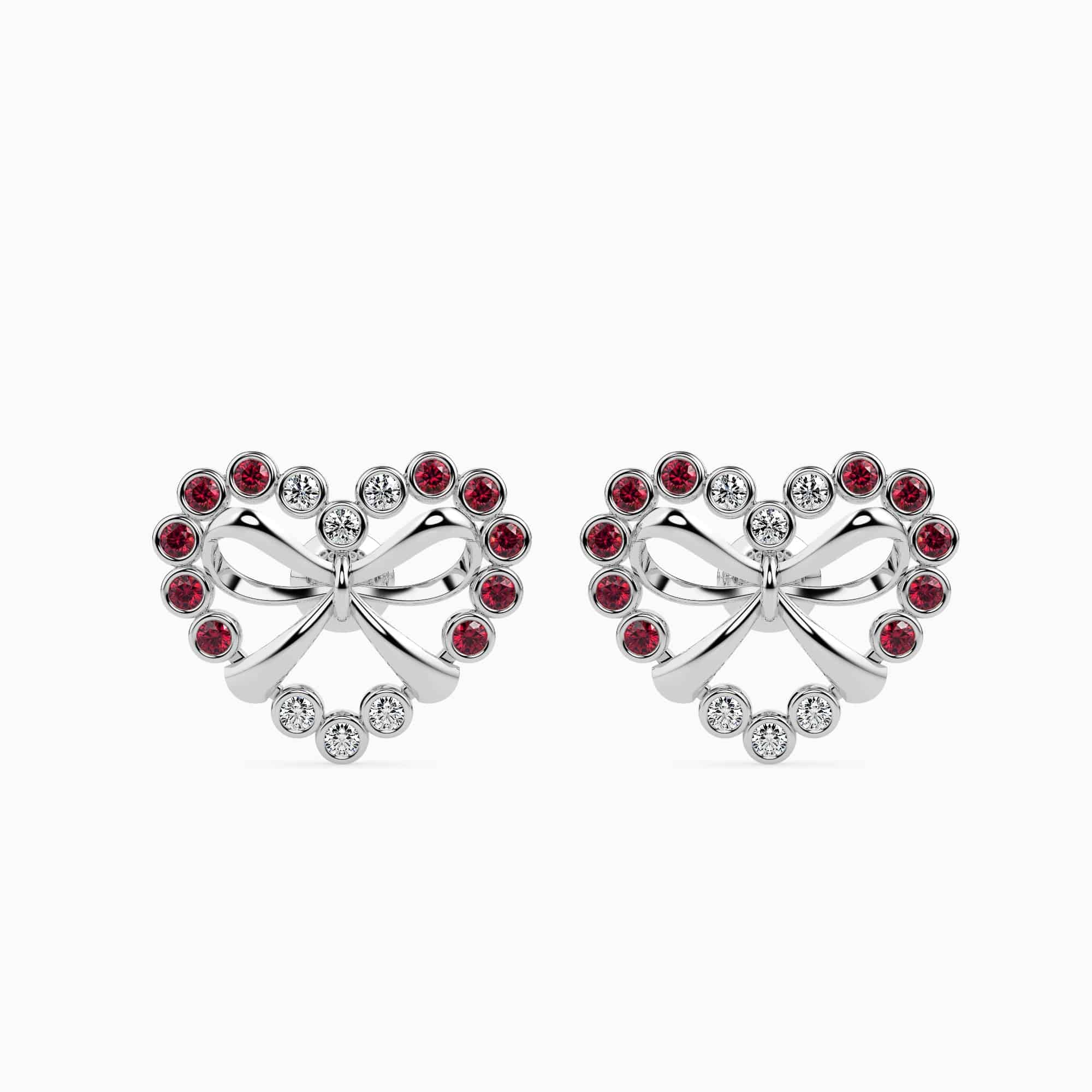 Heart shape earrings design Analyze Lab Grown Diamond Earrings Fiona Diamonds