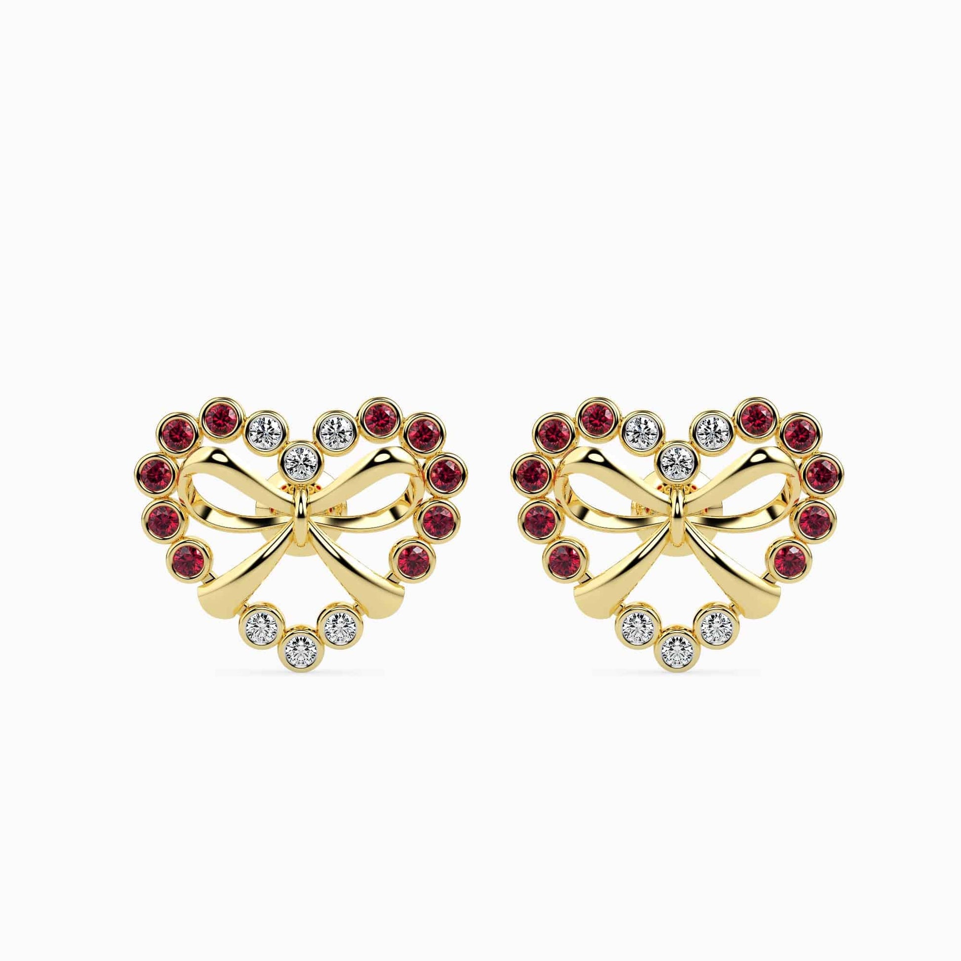 Heart shape earrings design Analyze Lab Grown Diamond Earrings Fiona Diamonds