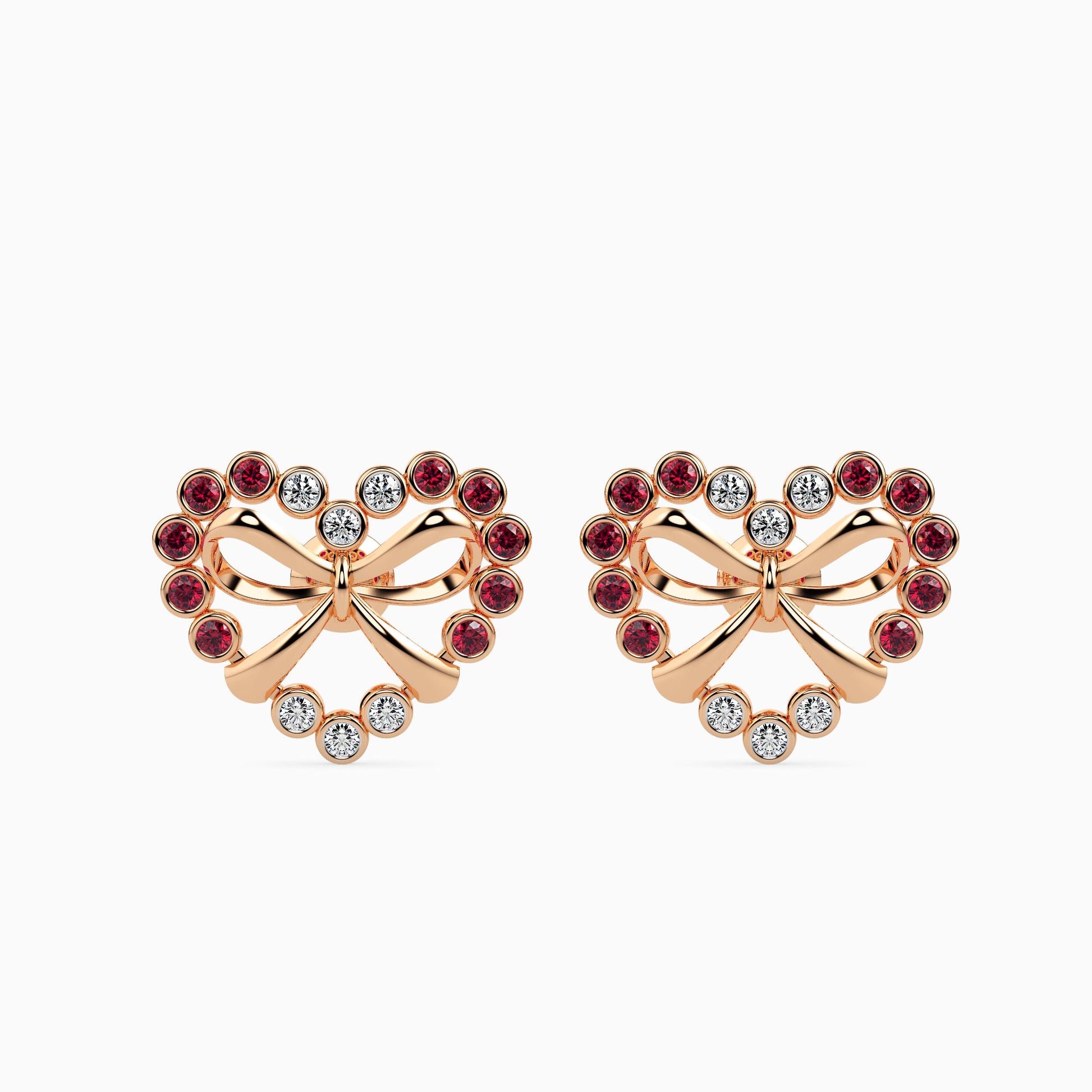 Heart shape earrings design Analyze Lab Grown Diamond Earrings Fiona Diamonds