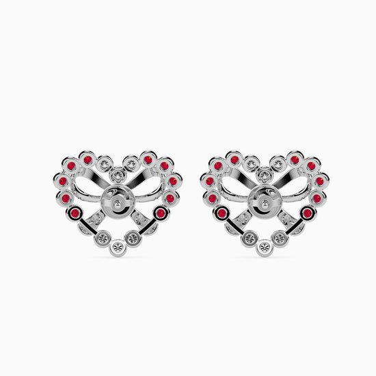 Heart shape earrings design Analyze Lab Grown Diamond Earrings Fiona Diamonds