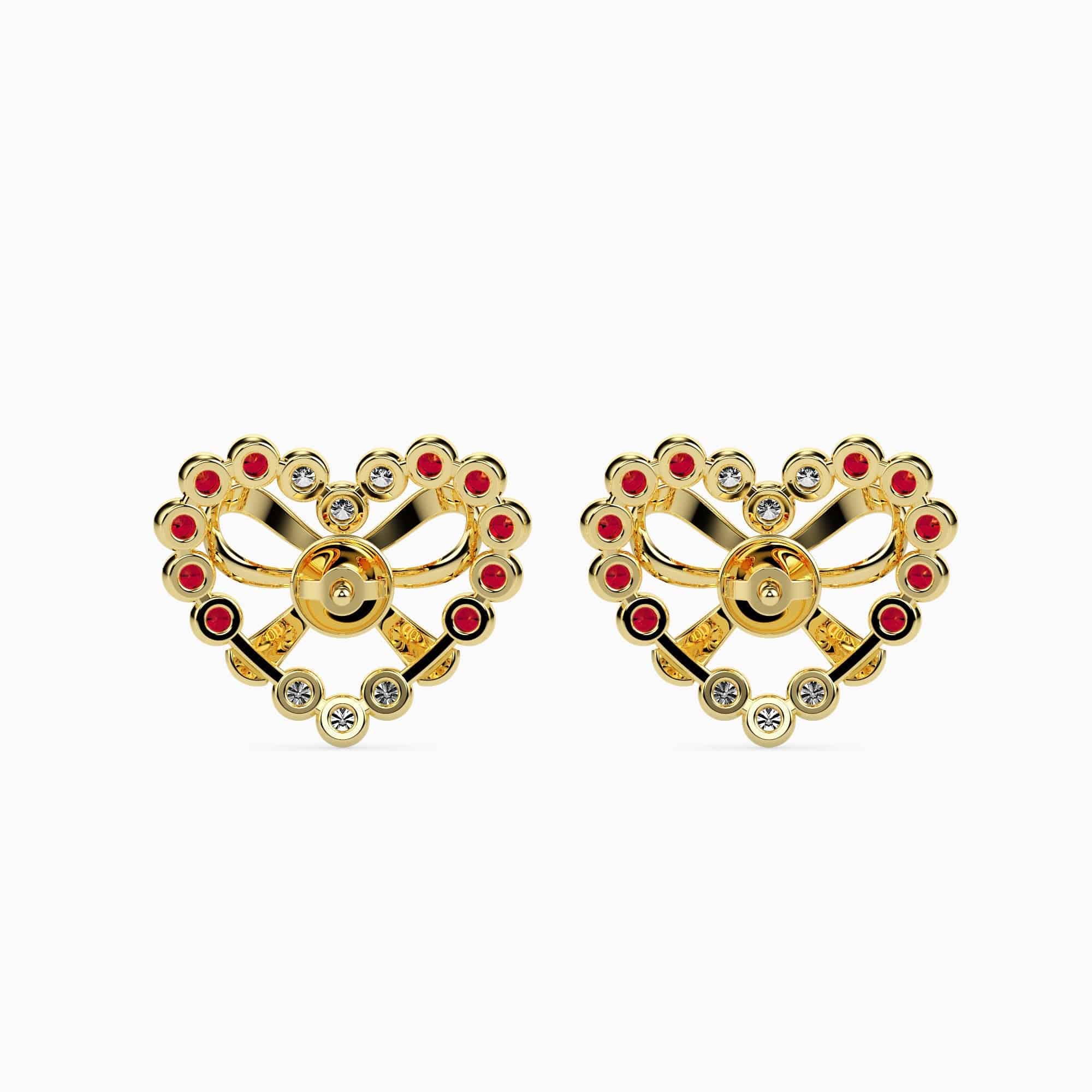 Heart shape earrings design Analyze Lab Grown Diamond Earrings Fiona Diamonds