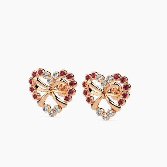 Heart shape earrings design Analyze Lab Grown Diamond Earrings Fiona Diamonds