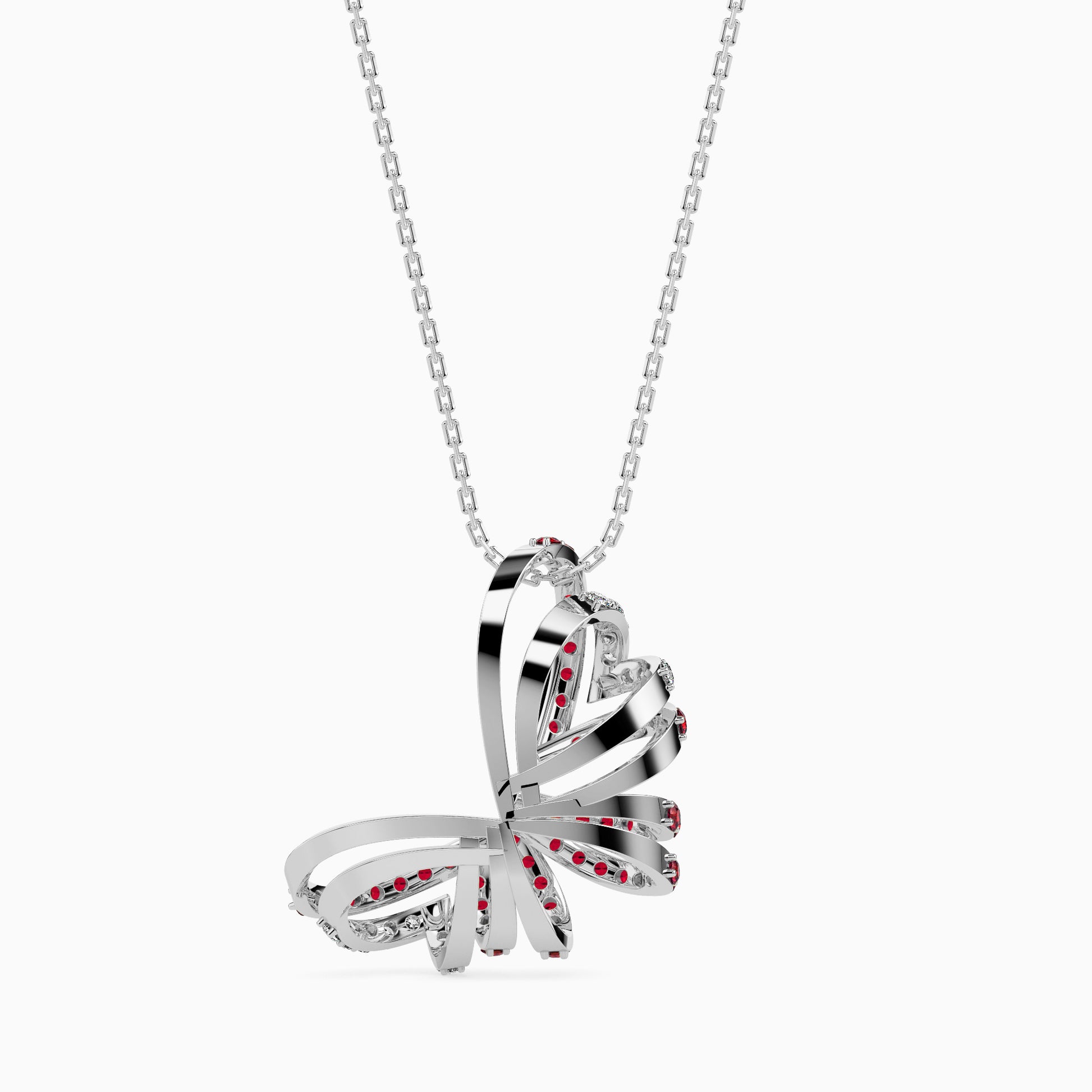 Strings modern lab grown diamond pendant design Fiona Diamonds